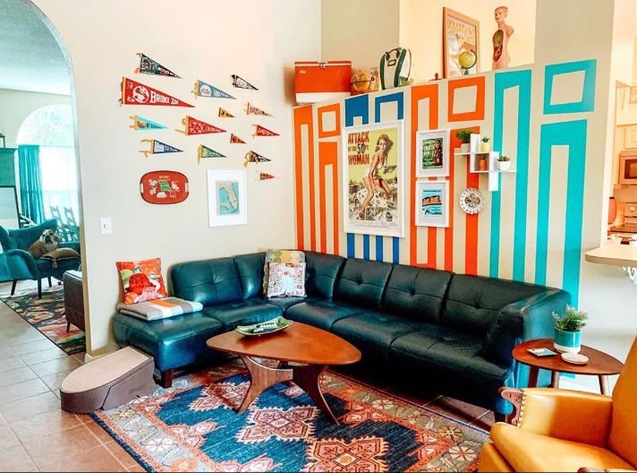Geometric Rectangle Wall Decals: Timeless and Versatile Retro Designs ...
