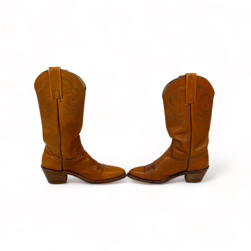 9614 Bottes Boulet Western Country Bout Pointue Marron Femme | La Joya Western Strasbourg