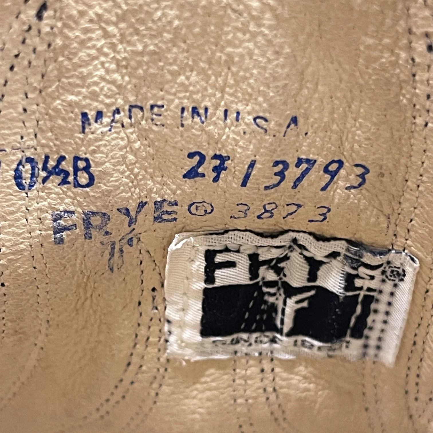 Vintage Men's Frye Cowboy Boots Size 10 1/2B - Made in USA, Western Leather Boot, Scallop Dip Tall Shaft