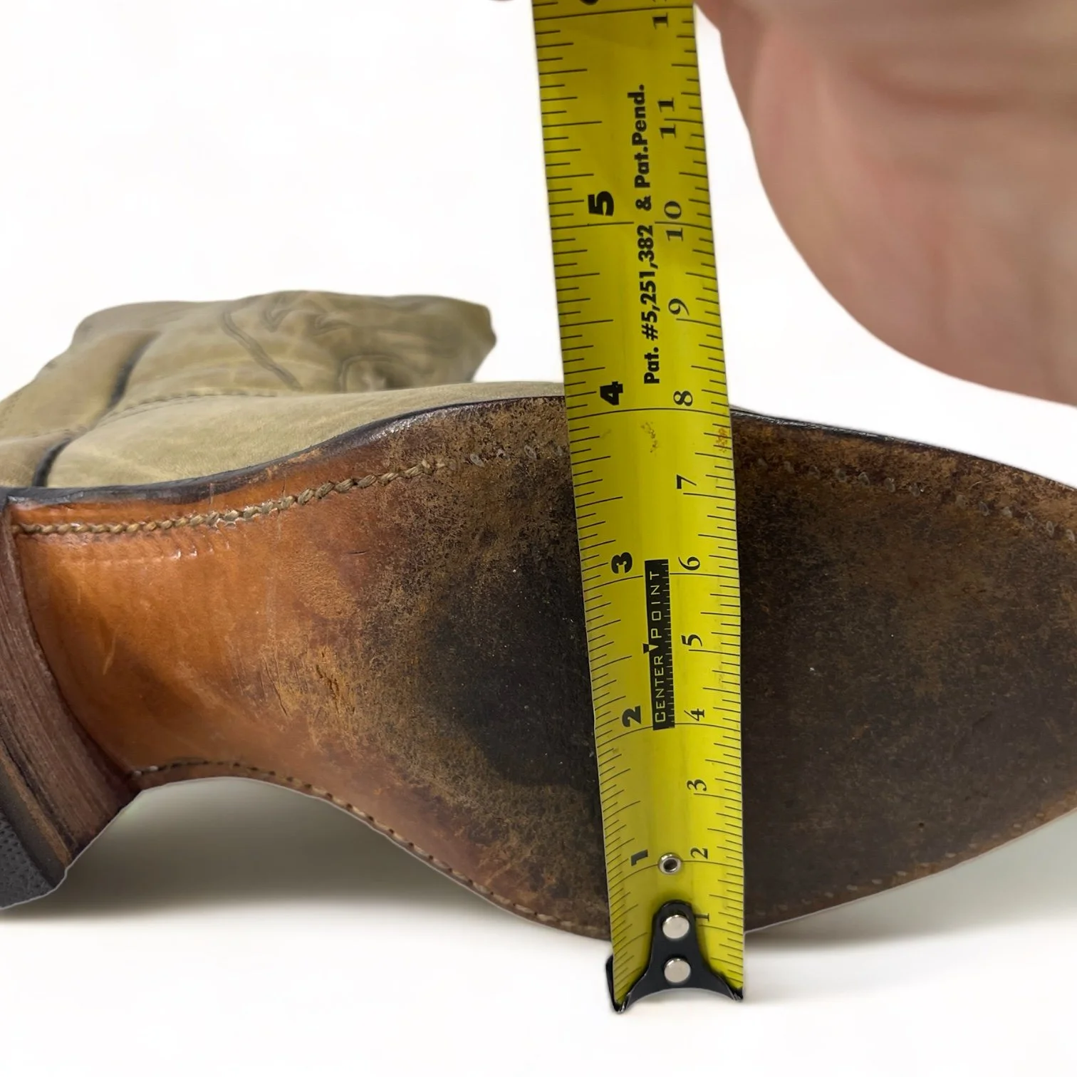 Vintage Men's Frye Cowboy Boots Size 10 1/2B - Made in USA, Western Leather Boot, Scallop Dip Tall Shaft