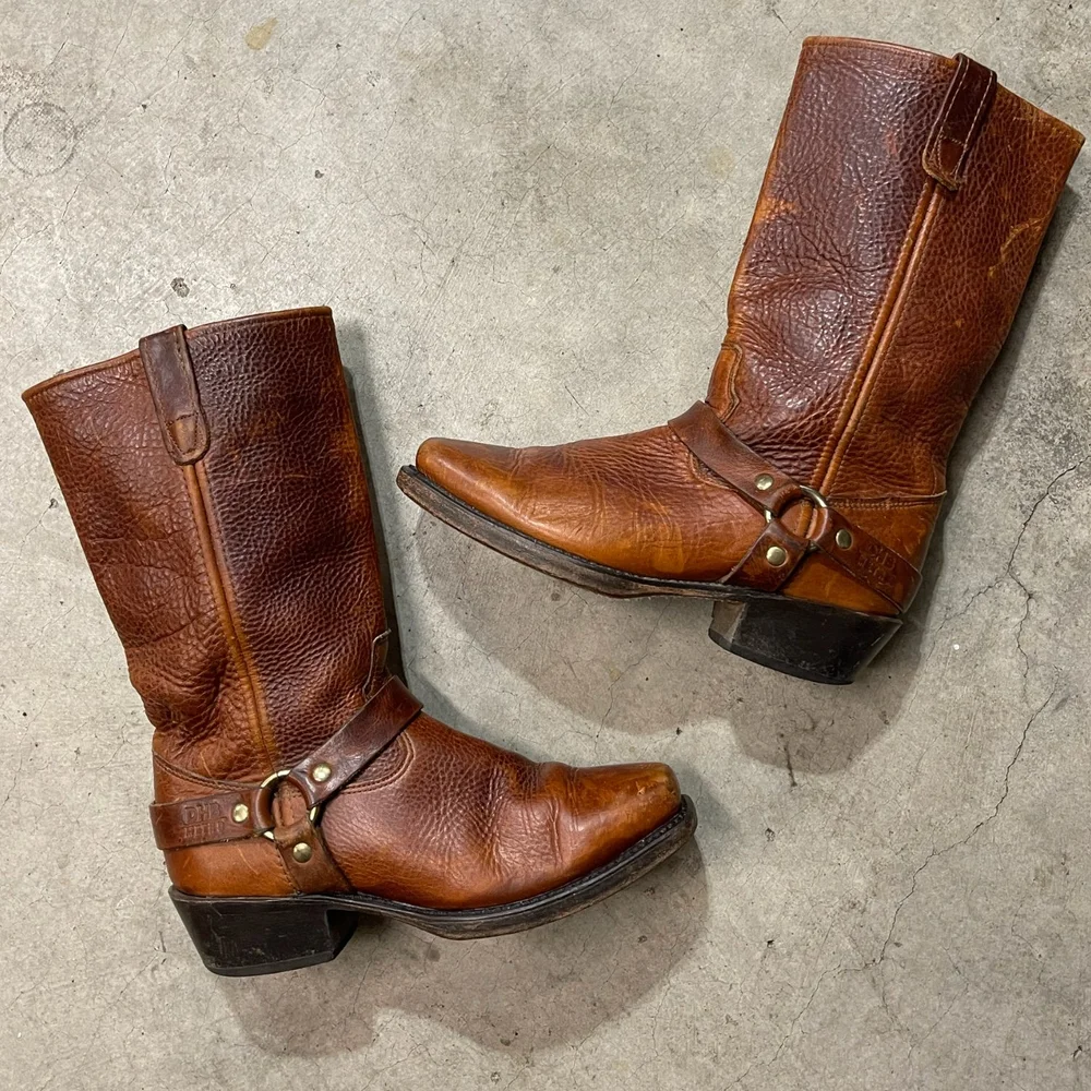 靴 uneven dyeing harness long boots Amazon.com | Dream Apparel Women's Harness Motorcycle Riding