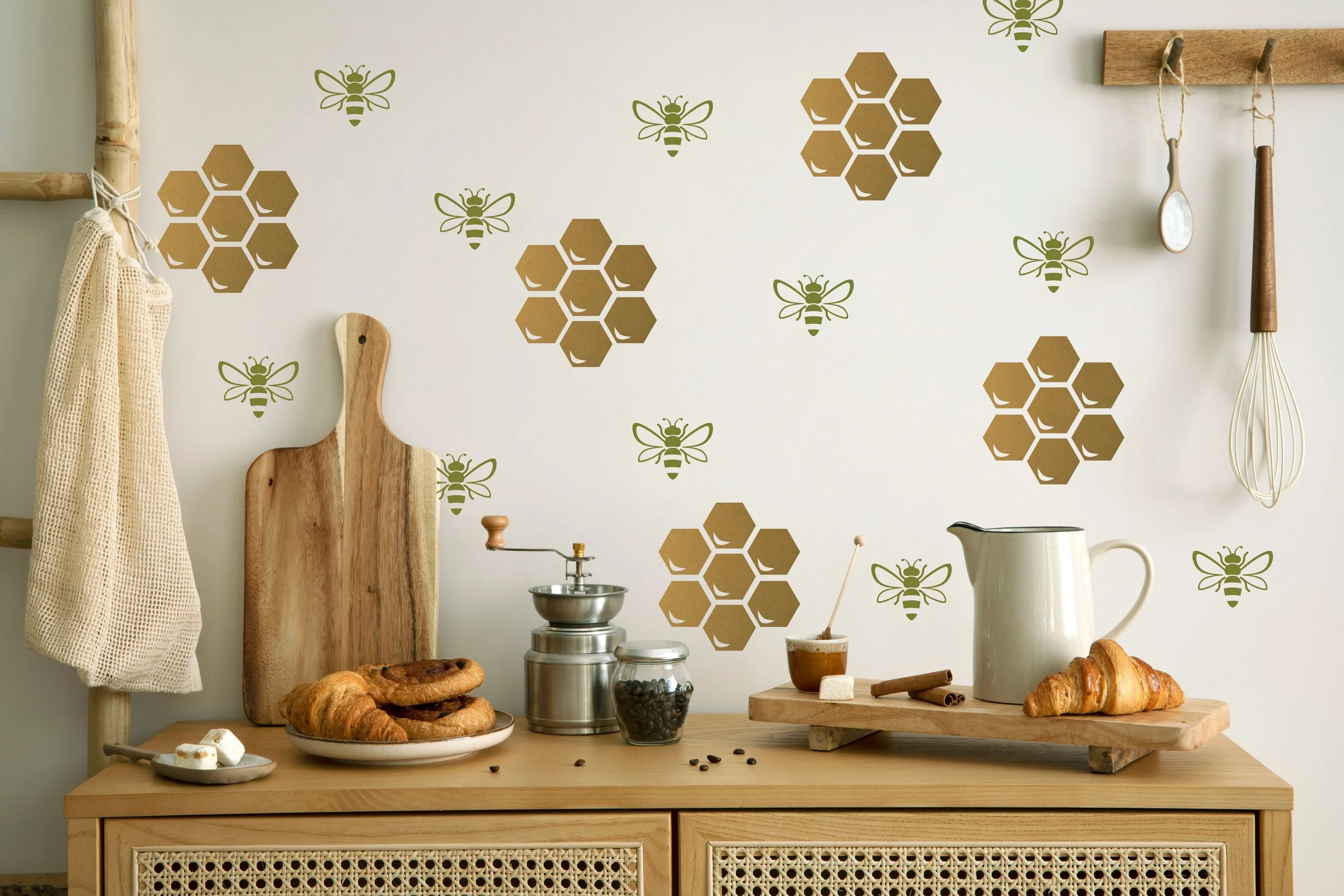 Bee's & Honeycombs WALL 030624by WallStarGraphics.JPG