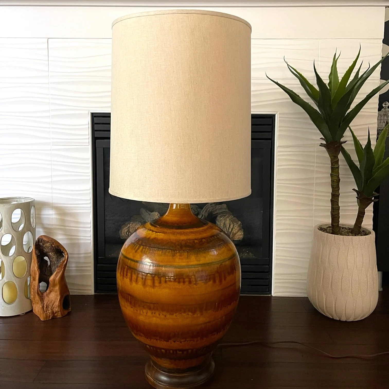 Photoroom_20240425_080926Vintage large glazed ceramic lamp with shade by ModernArtifactDecor.JPG