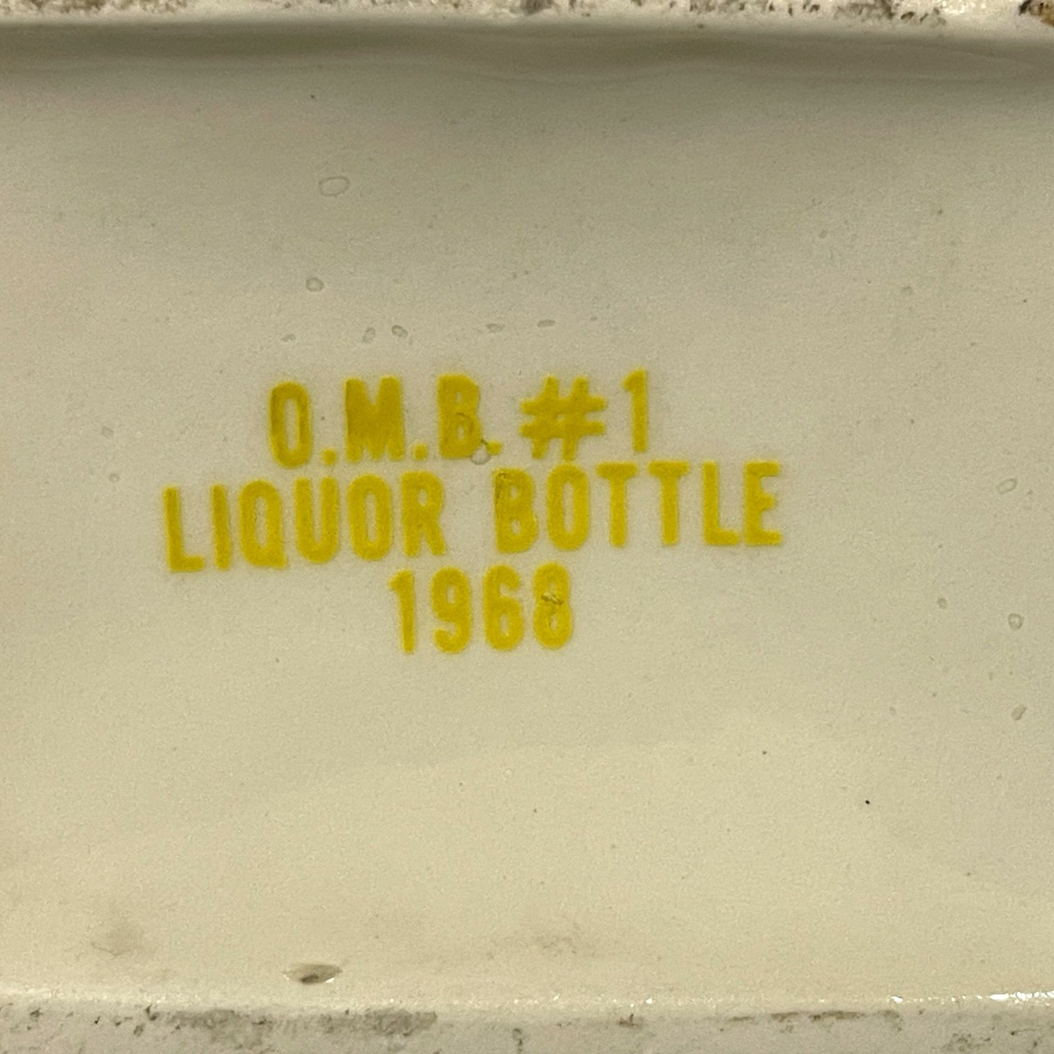 Vintage 1968 Ceramic Guitar Liquor Bottle 16 1/2 inches tall, OMB Old Mister Boston Kentucky Straight Bourbon Whiskey