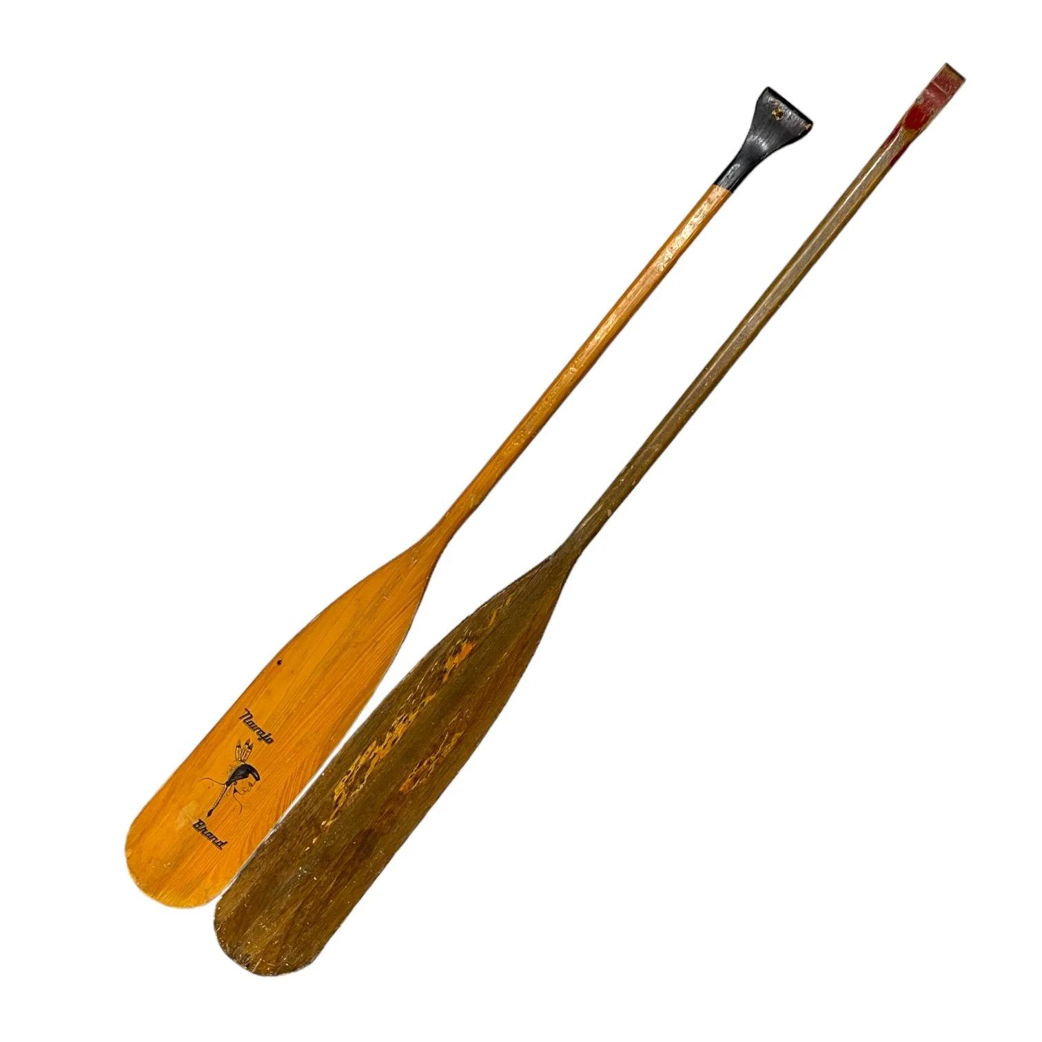 Vintage mismatched boat oars/paddles by Navajo Brand.