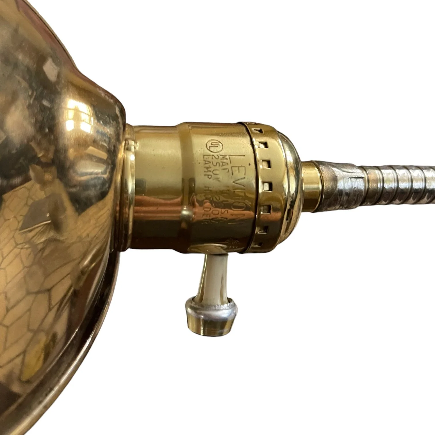 Vintage mid century gold pharmacy gooseneck floor lamp