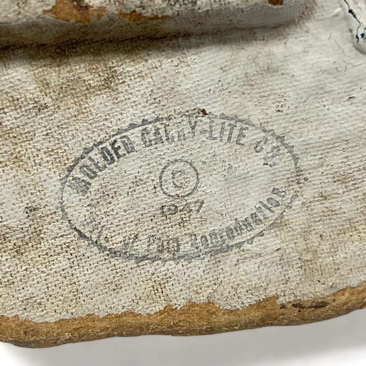 Vintage pair of paper machete fiber duck decoys. Set of two Mallard duck decoys by Carry Lite, JC Higgins.