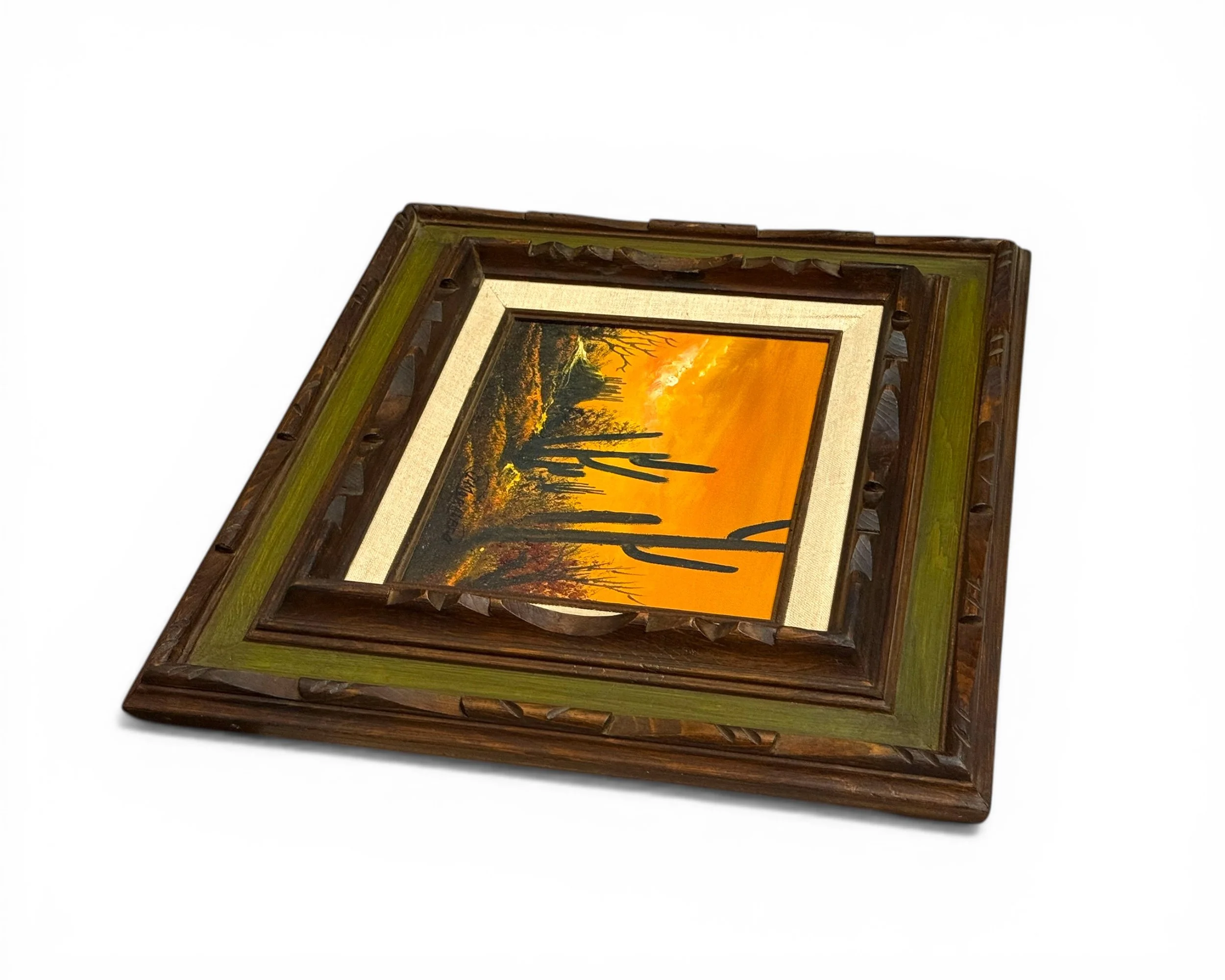 Photoroom_20260328_075304vintage framed southwestern desert oil painting signed - Modern Artifact Decor.JPG