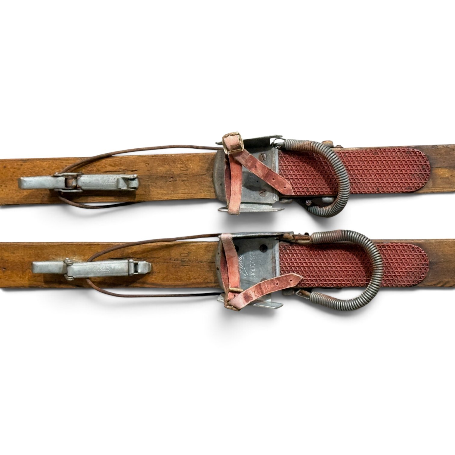 vintage wooden snow skis with poles - Modern Artifact DecorPhotoroom_20260728_182719.JPG