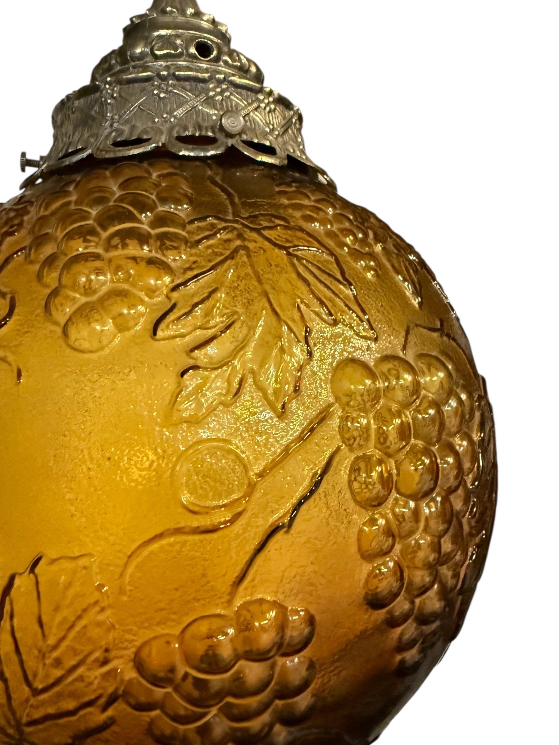 Photoroom_20251212_072944vintage amber glass hanging pendant light with emobssed grapevine design - Modern Artifact Decor.JPG