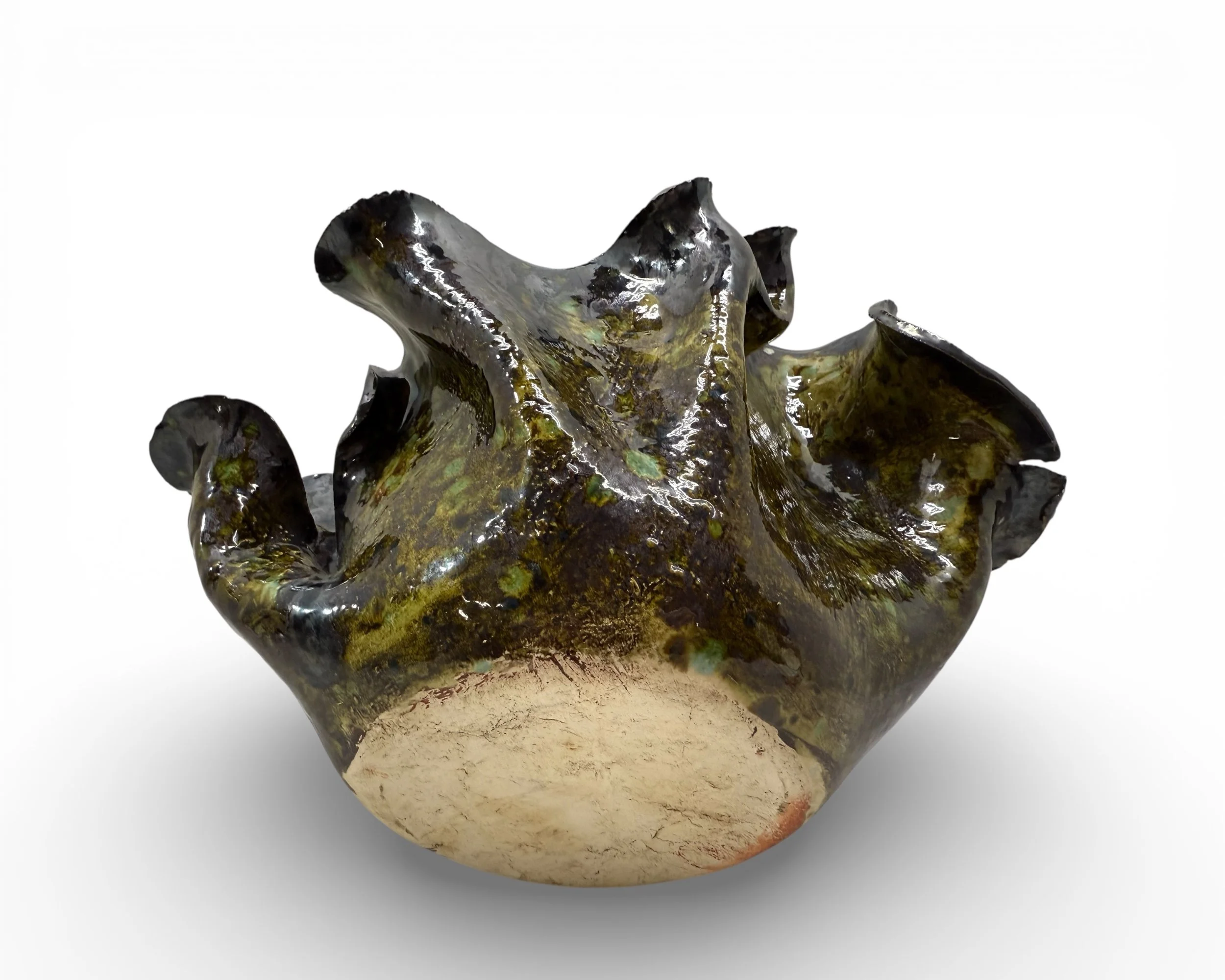 Photoroom_20260214_093637vintage scuptural studio pottery bowl ruffled form - Modern Artifact Decor.JPG
