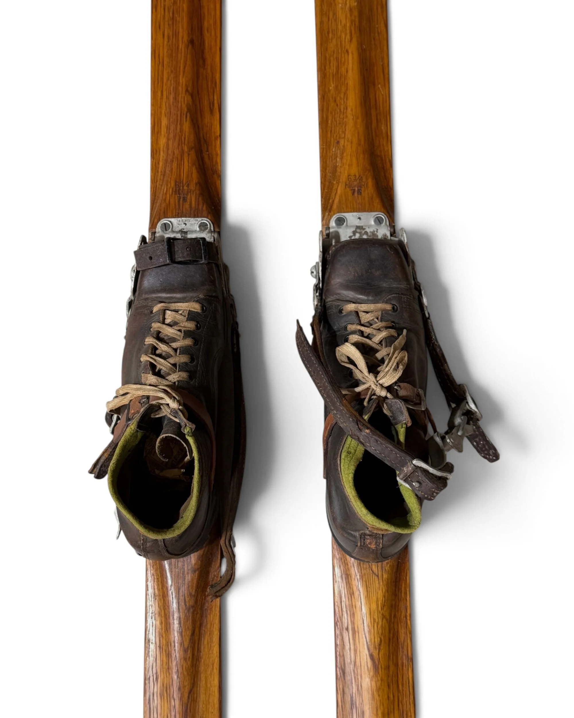vintage 1930s CA Lund wooden snow skis, poles, boots - Modern Artifact DecorPhotoroom_20260921_174120.JPG