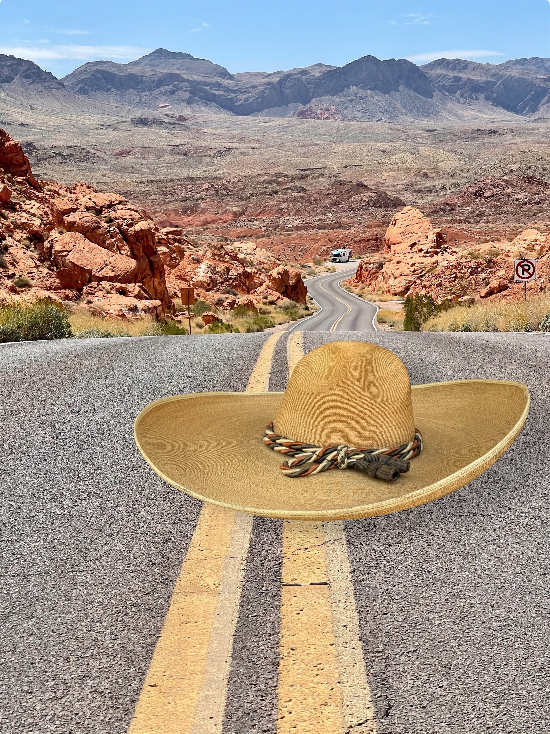 Vintage Mexican sombrero hat with wide brim and decorative details ideal for fiesta decorations.
