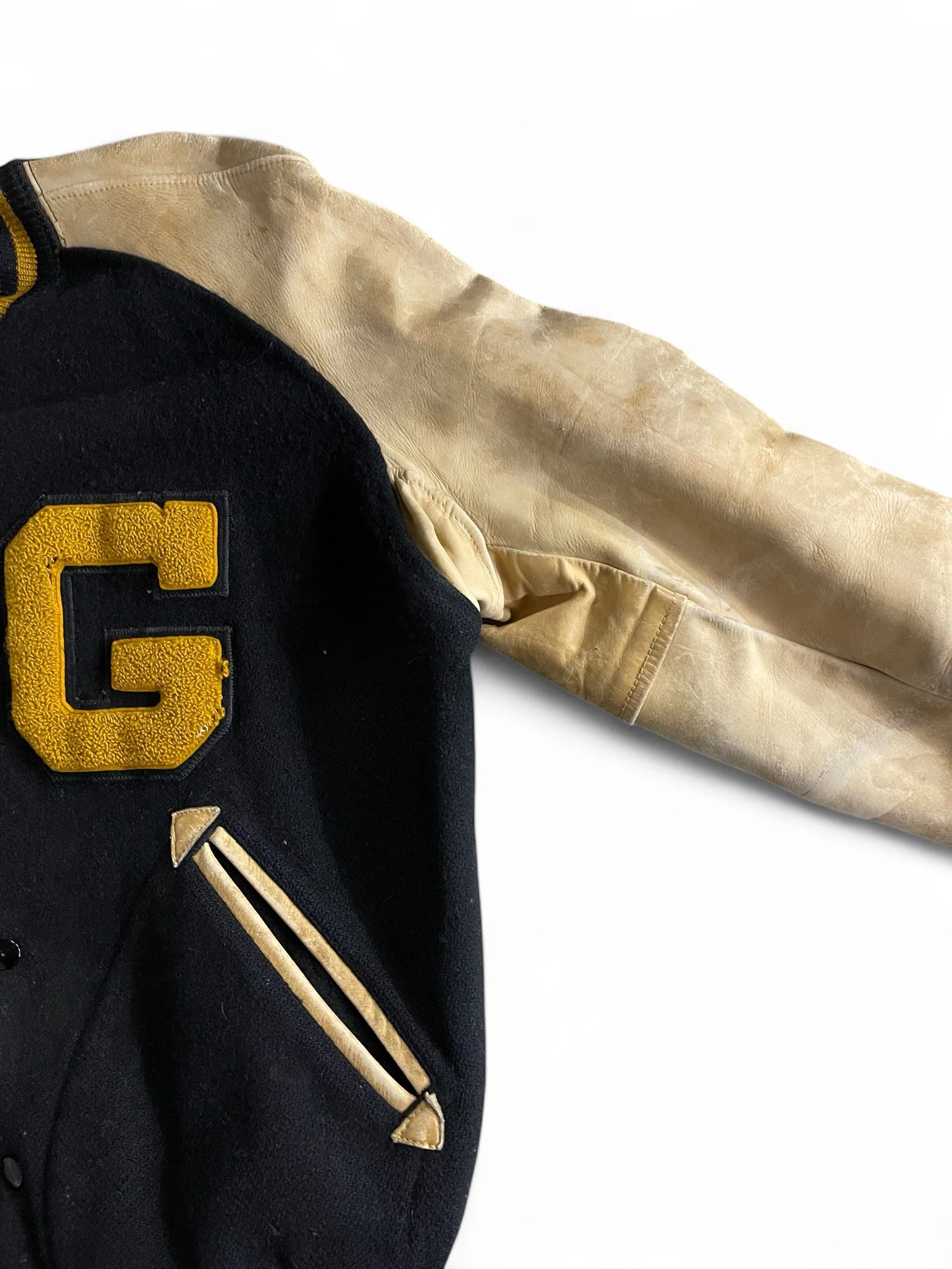 1950s vintage classic varsity letterman jacket. Made in USA.