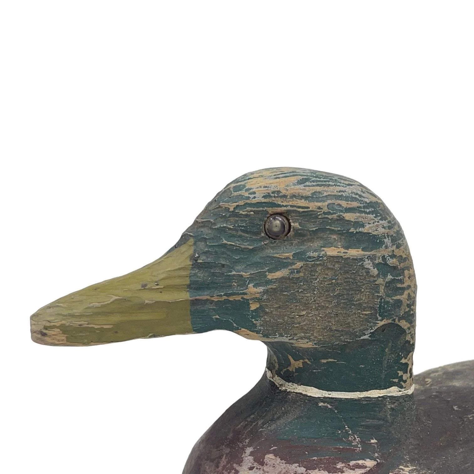 Vintage 1950s Balsa Wood Carved Duck and Goose Decoys, set of 2.