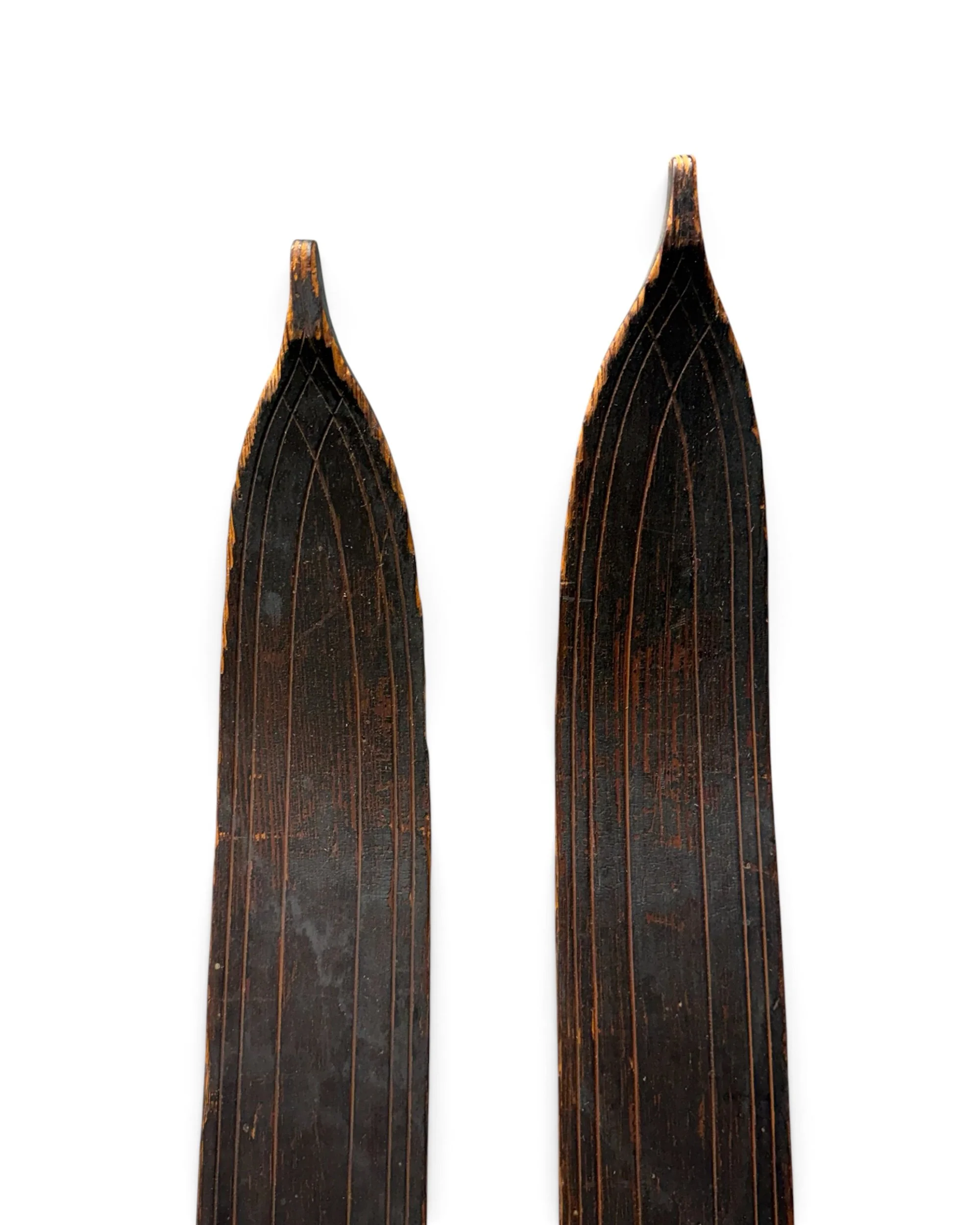 vintage Austronia wooden snow skis