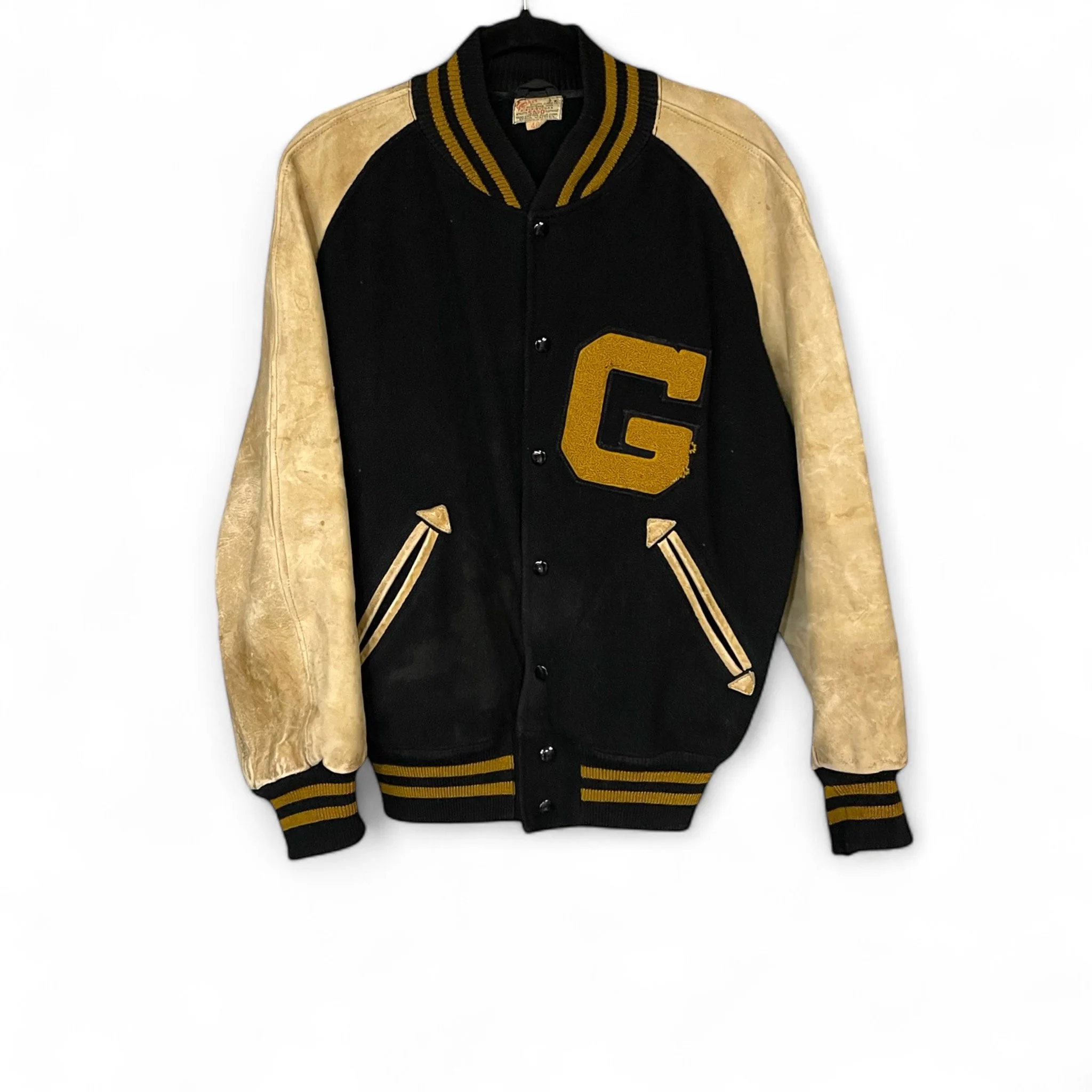 1950s vintage classic varsity letterman jacket. Made in USA.