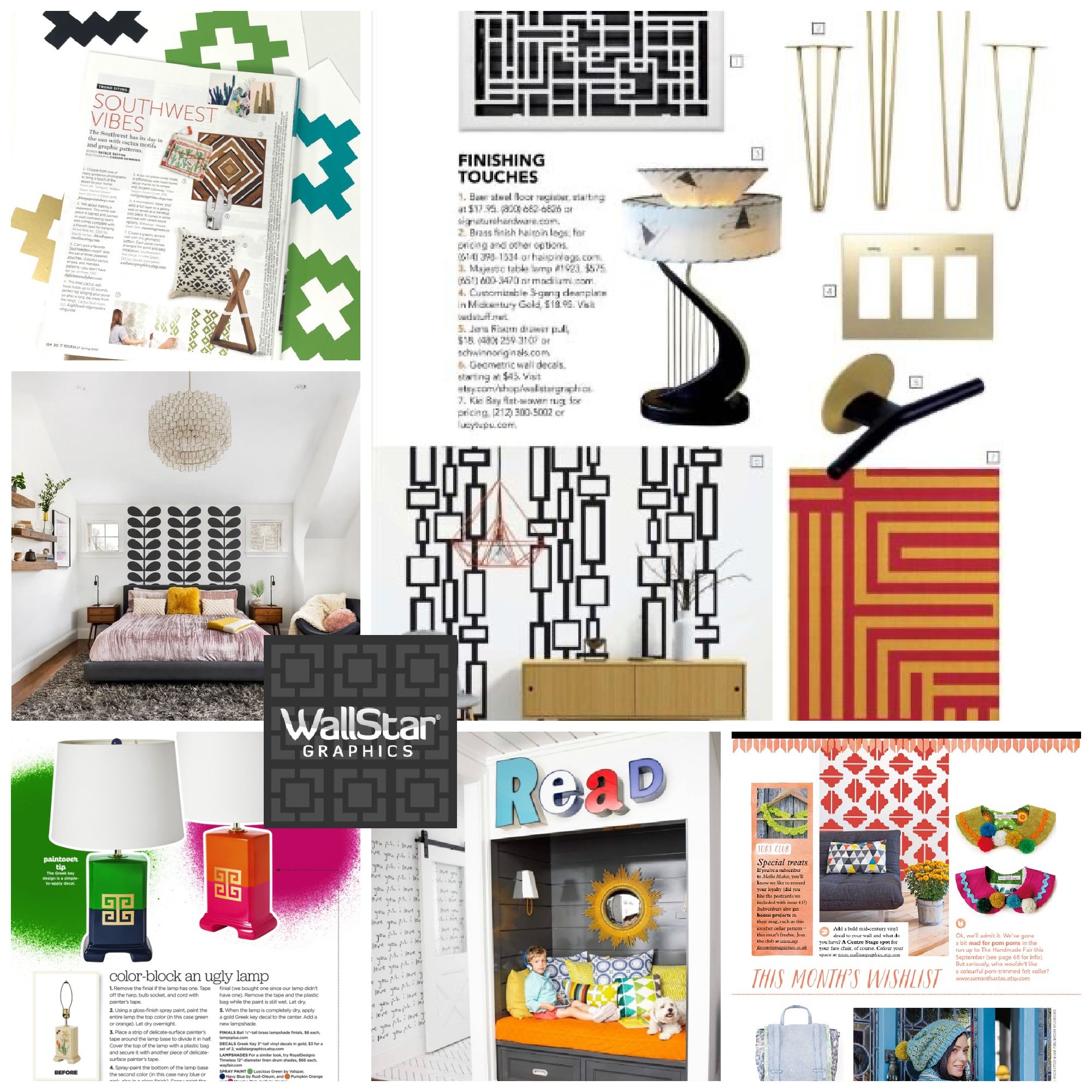 As seen in Atomic Ranch Magazine - wall decals by Wall Star Graphics