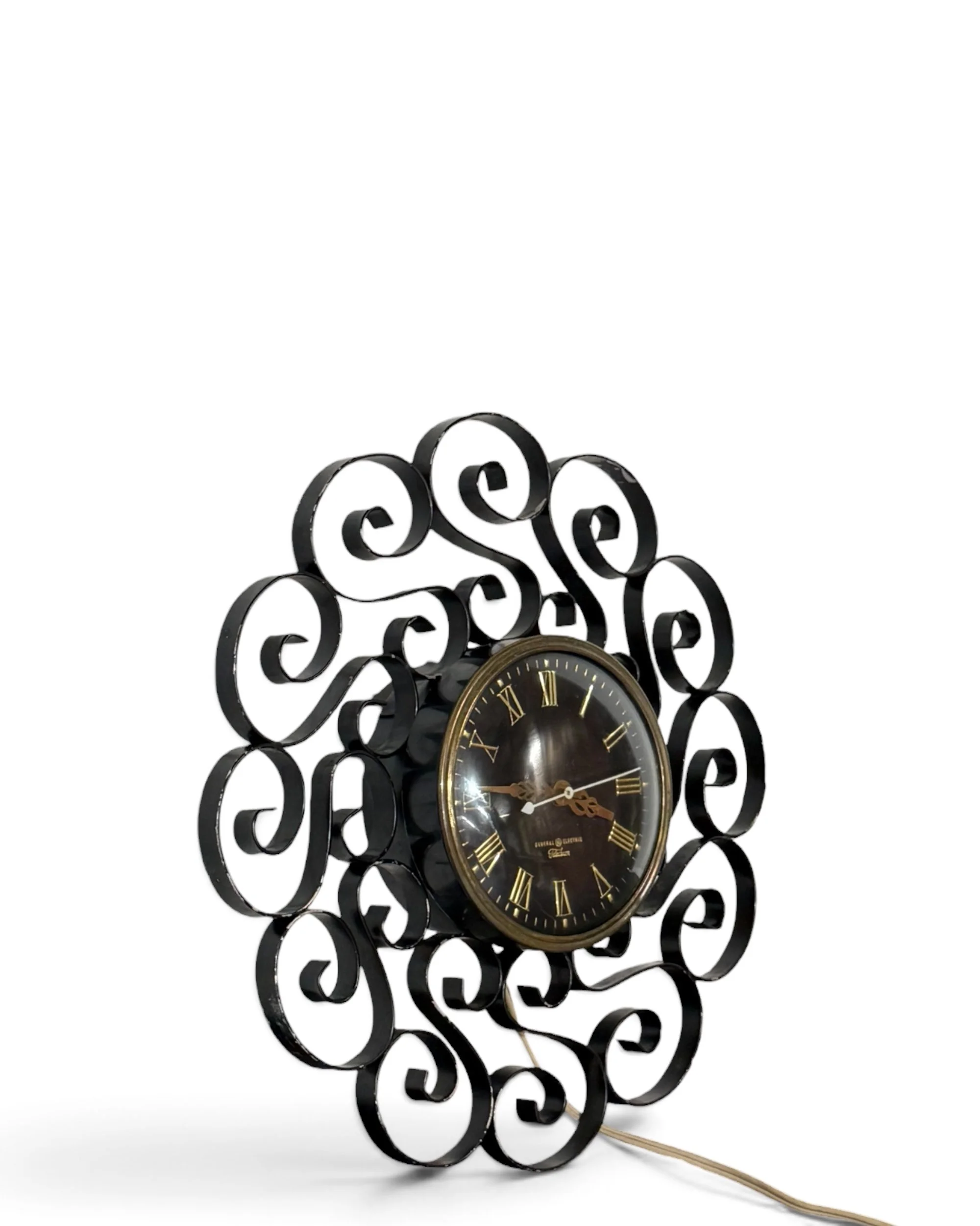vintage 1950s General Electric Telechrom wrought iron clock - Modern Artifact DecorPhotoroom_20260801_155828.JPG