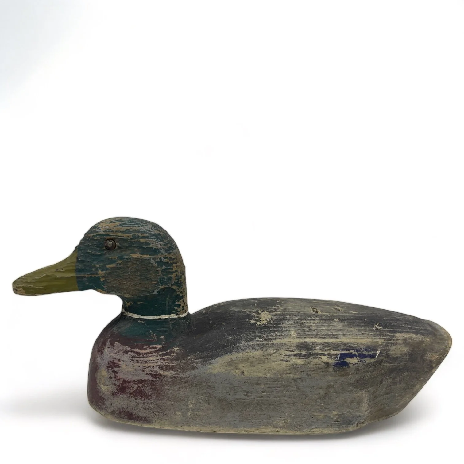 Vintage 1950s Balsa Wood Carved Duck and Goose Decoys, set of 2.