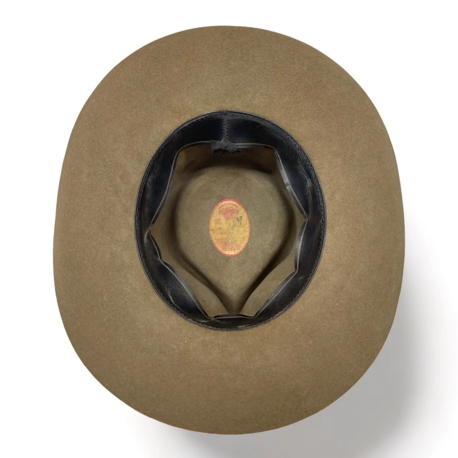 Vintage Cowboy Hat - Outback Fur Felt Hat, Wide Brim Hat, Western Wear, Hat Feather, Kangaroo Pin, Made in Australia