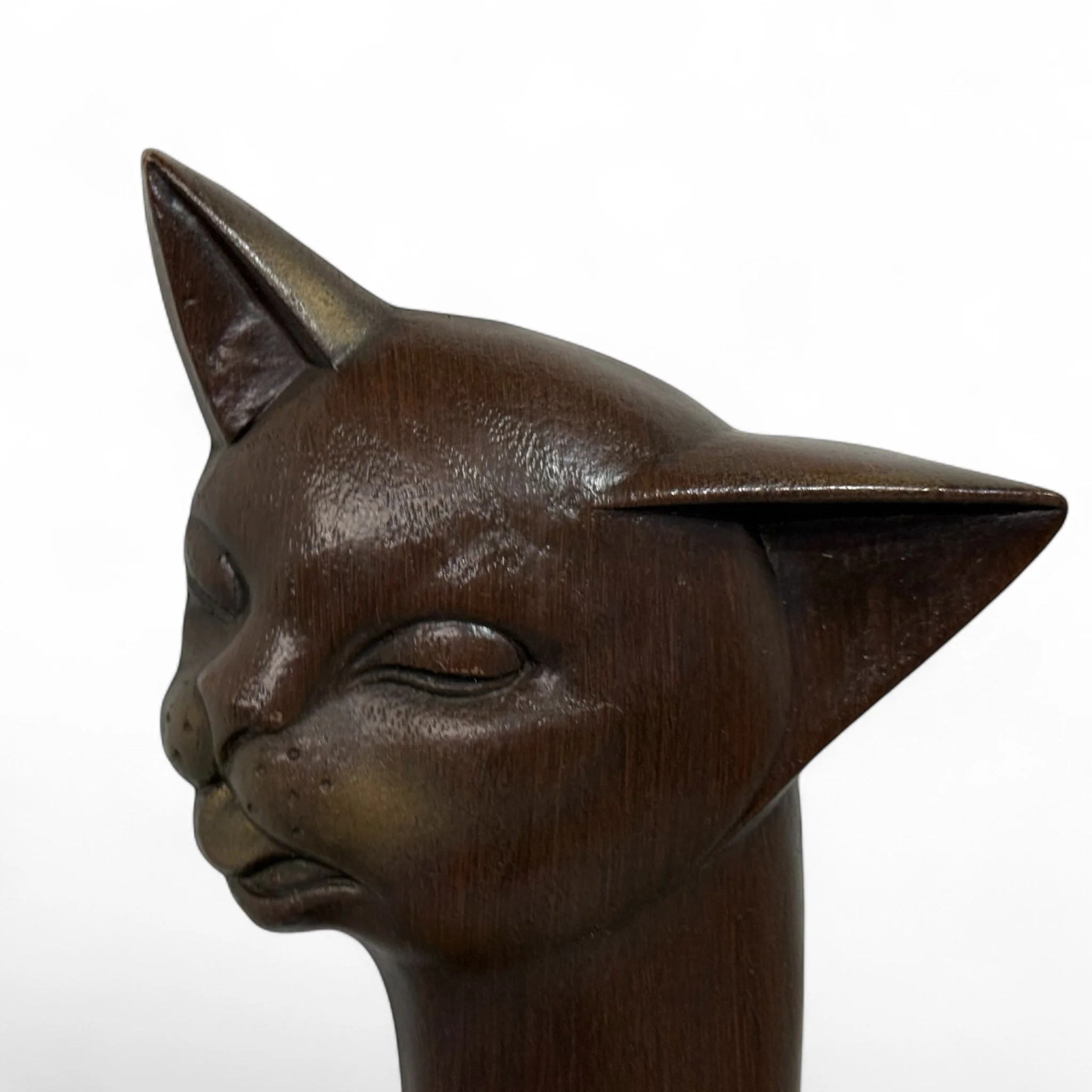 Vintage Burwood #8132 Siamese cat silhouette wall hanging, mid century modern feline decor, retro cat wall art for collectors or home display.