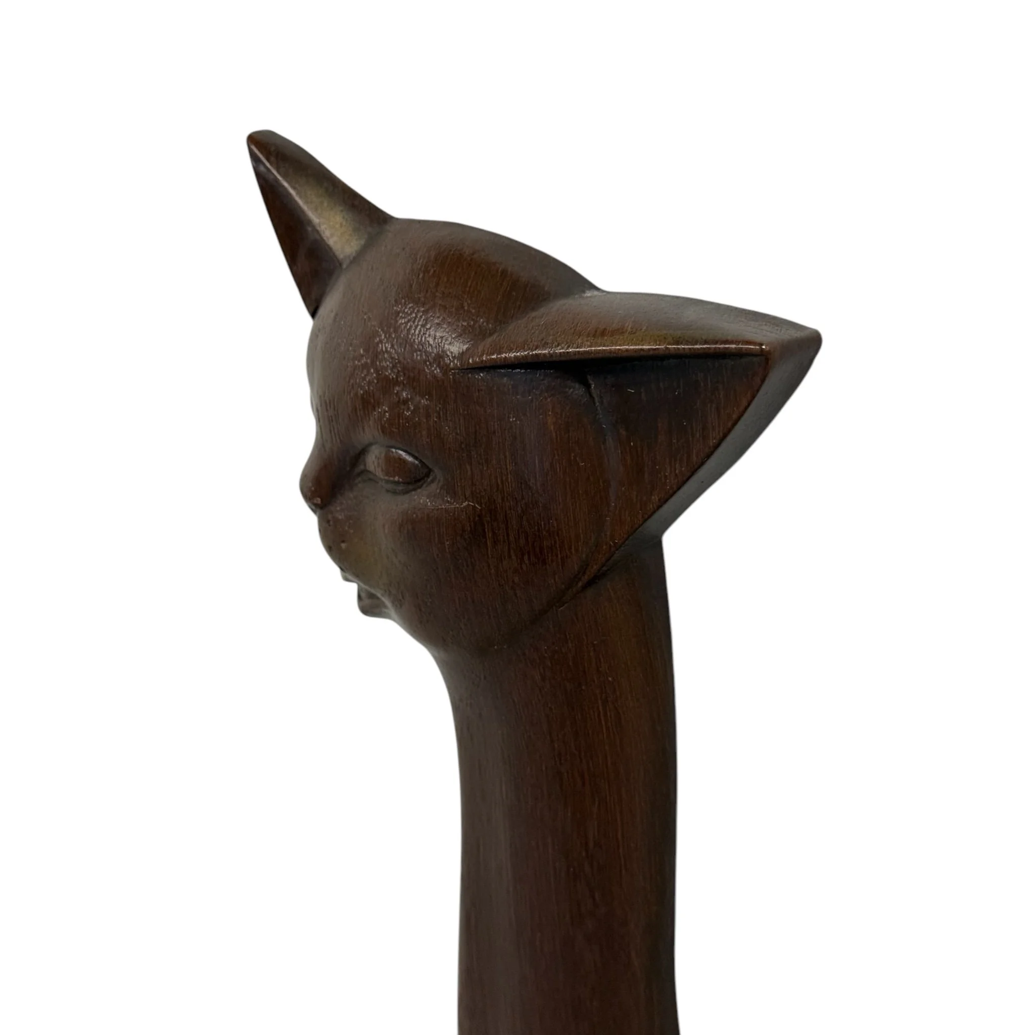 Vintage Burwood #8132 Siamese cat silhouette wall hanging, mid century modern feline decor, retro cat wall art for collectors or home display.