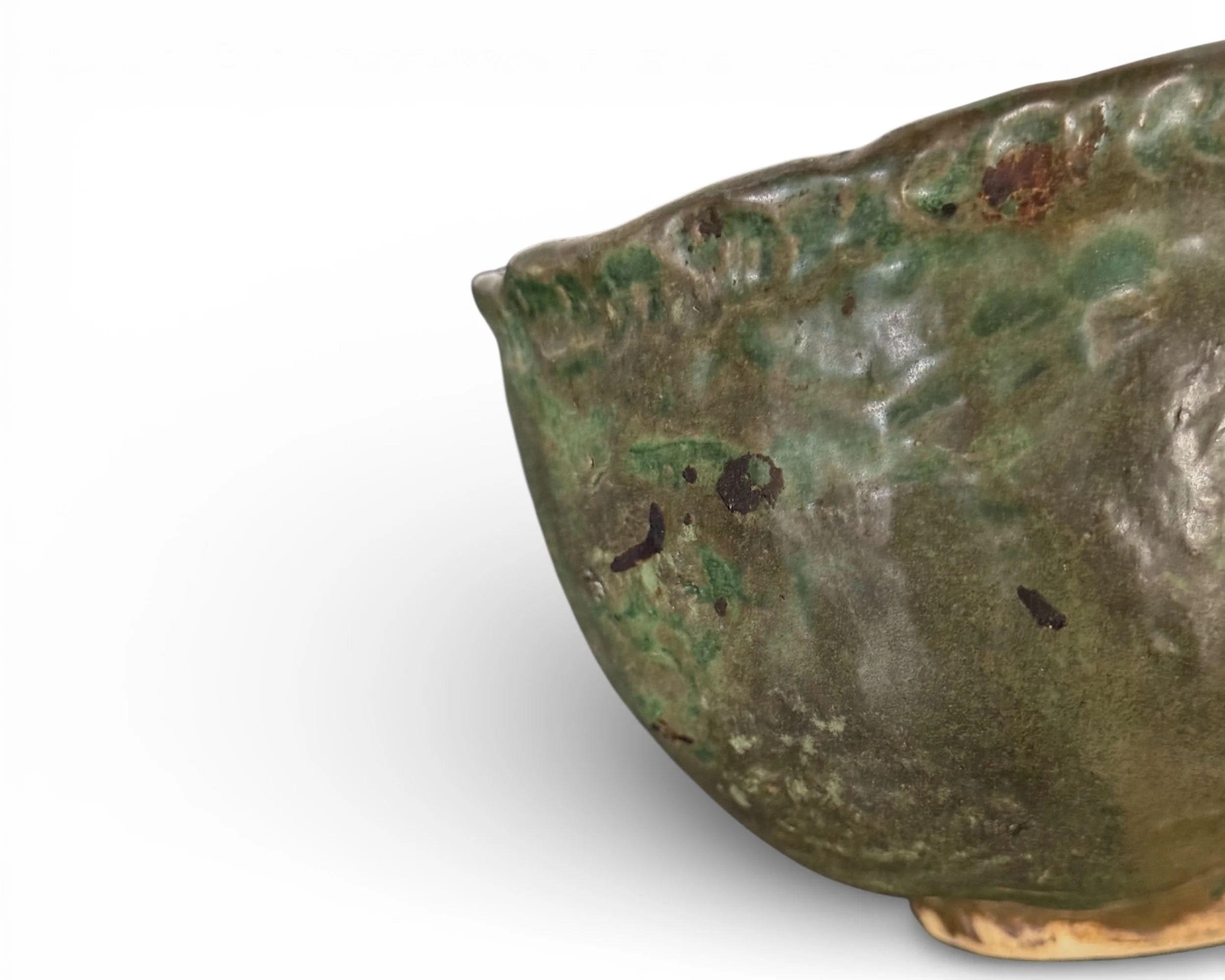 Photoroom_20260125_142447vintage pair green studio pottery stoneware decorative bowls - Modern Artifact Decor.JPG