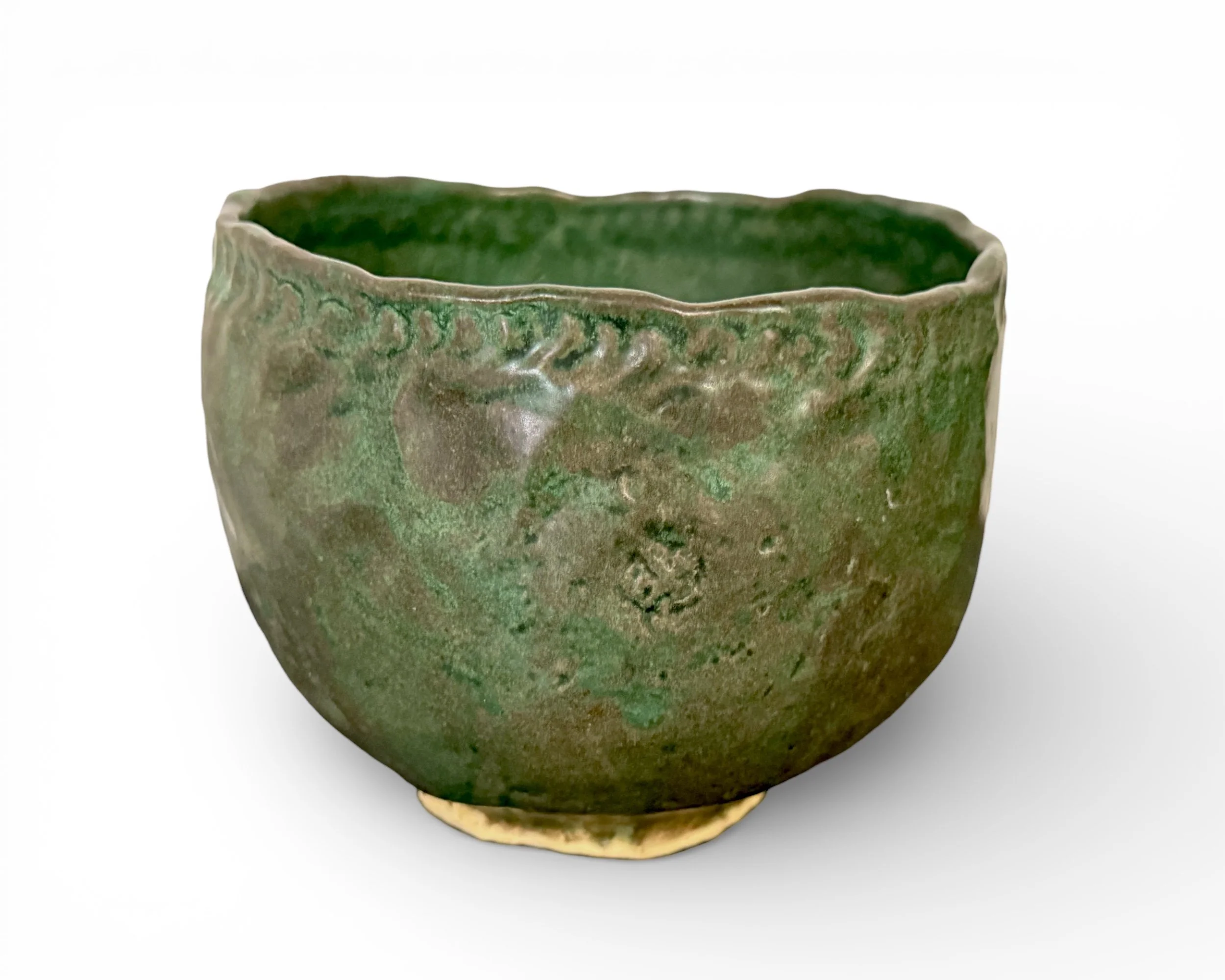 Photoroom_20260125_142054vintage pair green studio pottery stoneware decorative bowls - Modern Artifact Decor.JPG