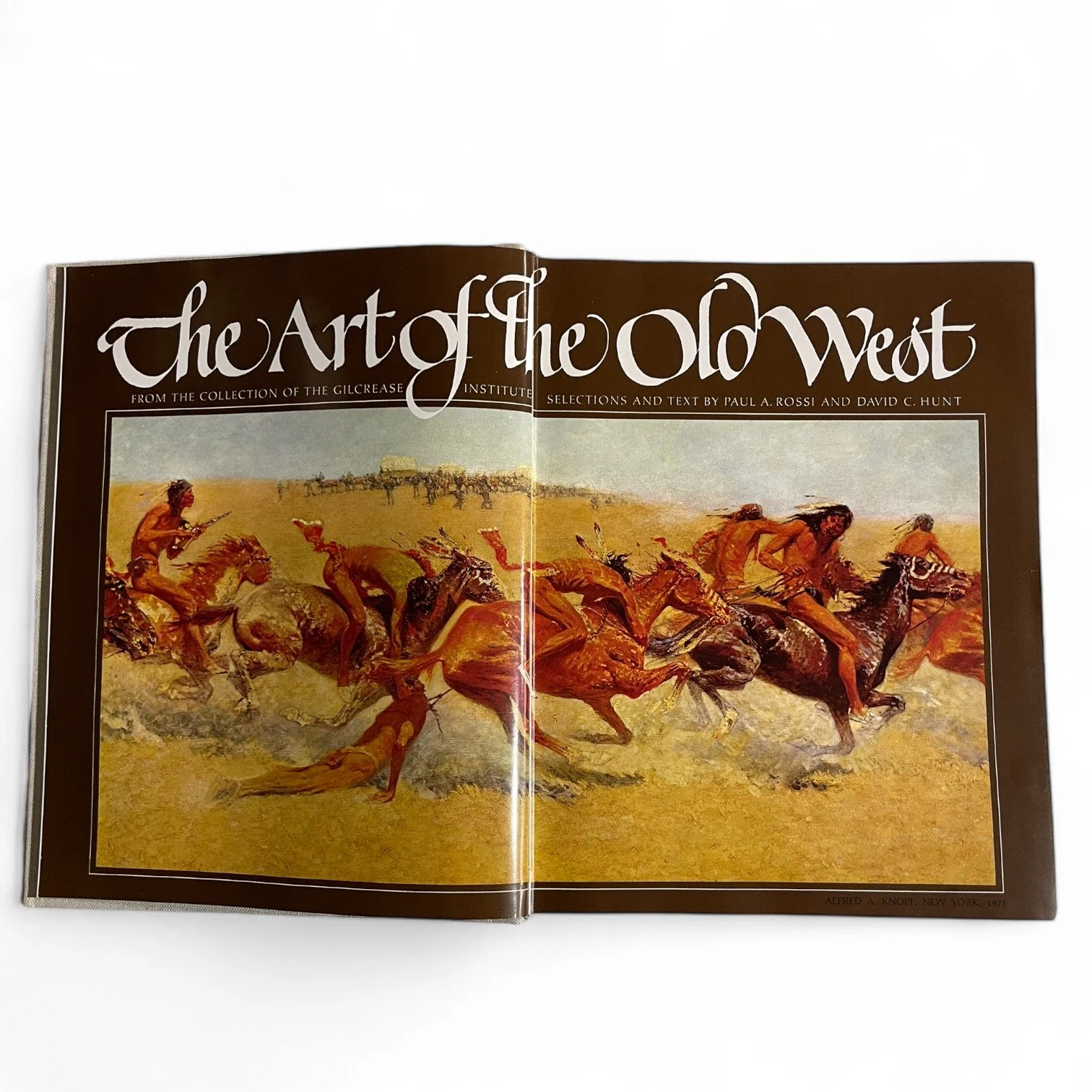 The Art of the Old West 1971 hardcover book with removable cover, by Alfred A. Knopf NY.