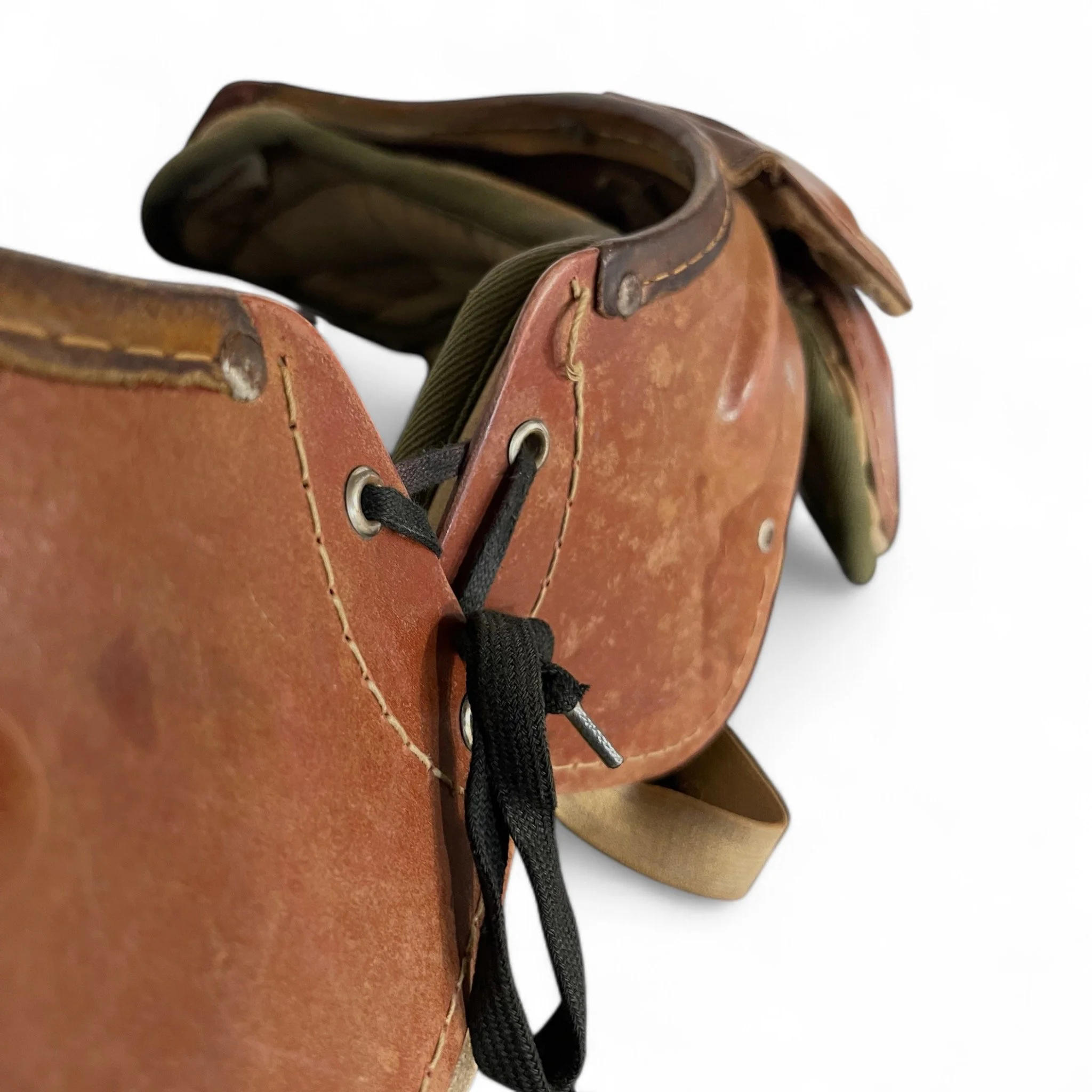 Vintage 1950s Wilson D146 football shoulder pads, made in USA, unique sports collectible or game room decor.