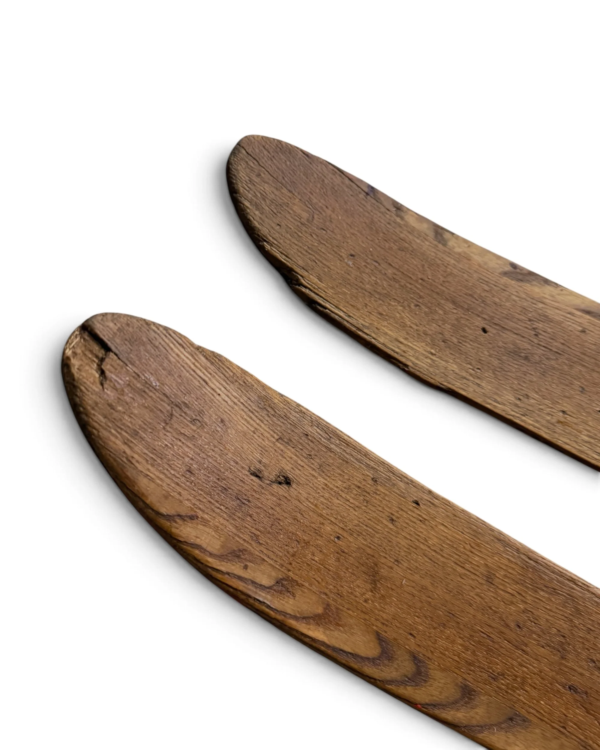 vintage wooden snow skis with poles - Modern Artifact DecorPhotoroom_20260728_182342.JPG