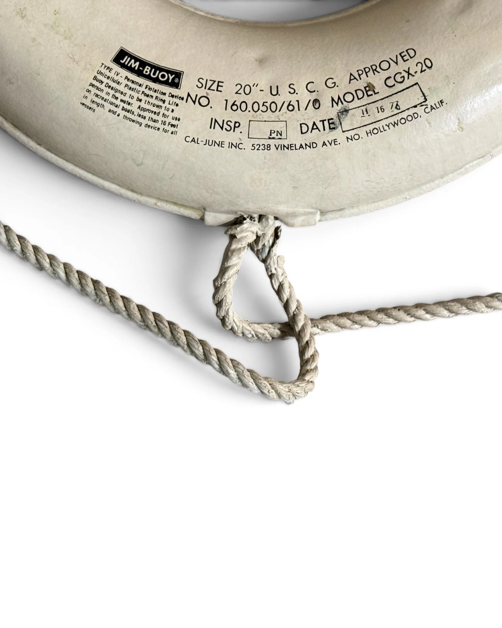 vintage 1970s life preserver Jim Buoy - Modern Artifact DecorPhotoroom_20260727_080049.JPG