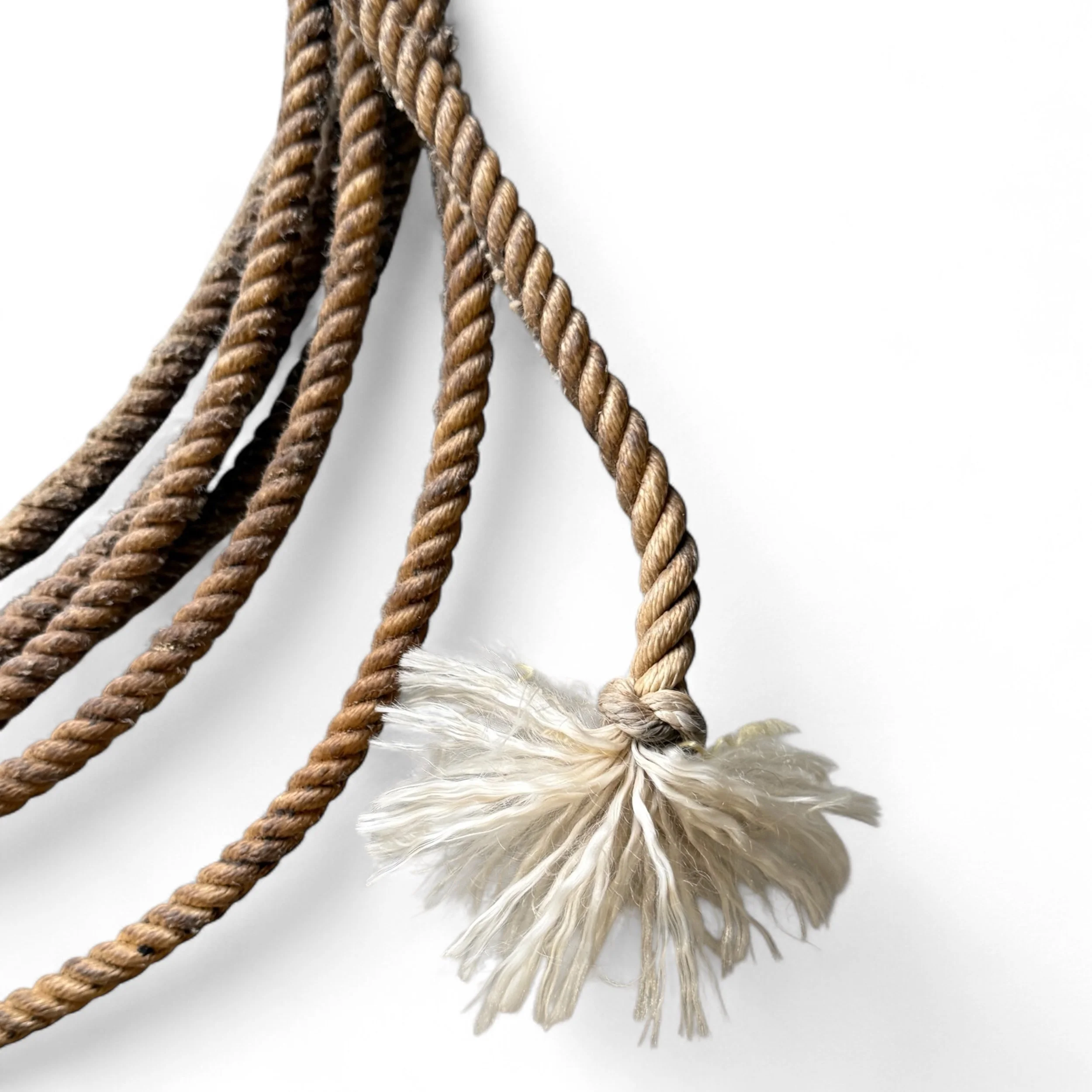 Rodeo cowboy collectible lasso rope on white background