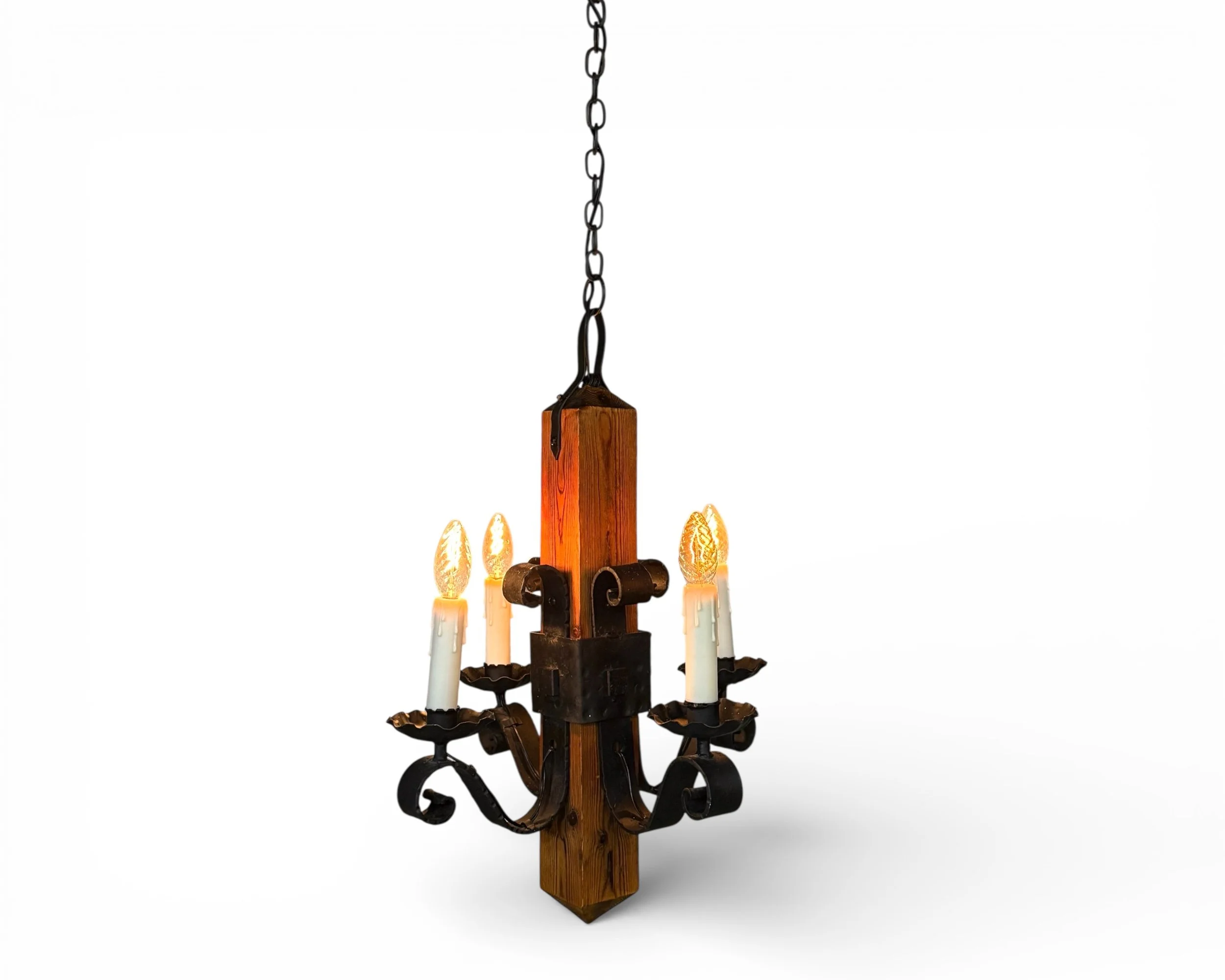 Photoroom_20260203_070606vintage Spanish revival wood & wrought iron hanging chandelier - Modern Artifact Decor.JPG