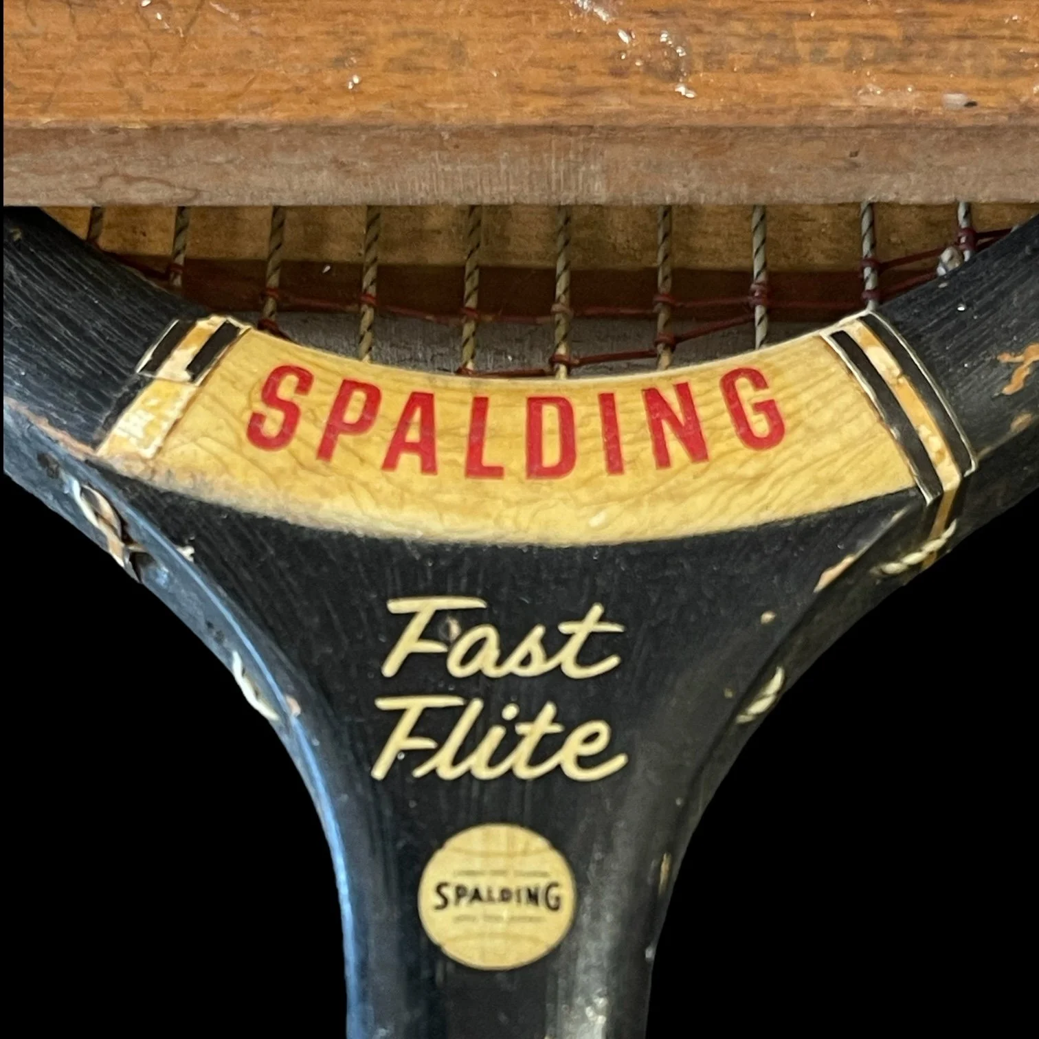 Vintage Wooden Tennis Racket Pair, Spalding Fast Flite, Paucho Segura Special Model with racket press, sports collectible game room decor.