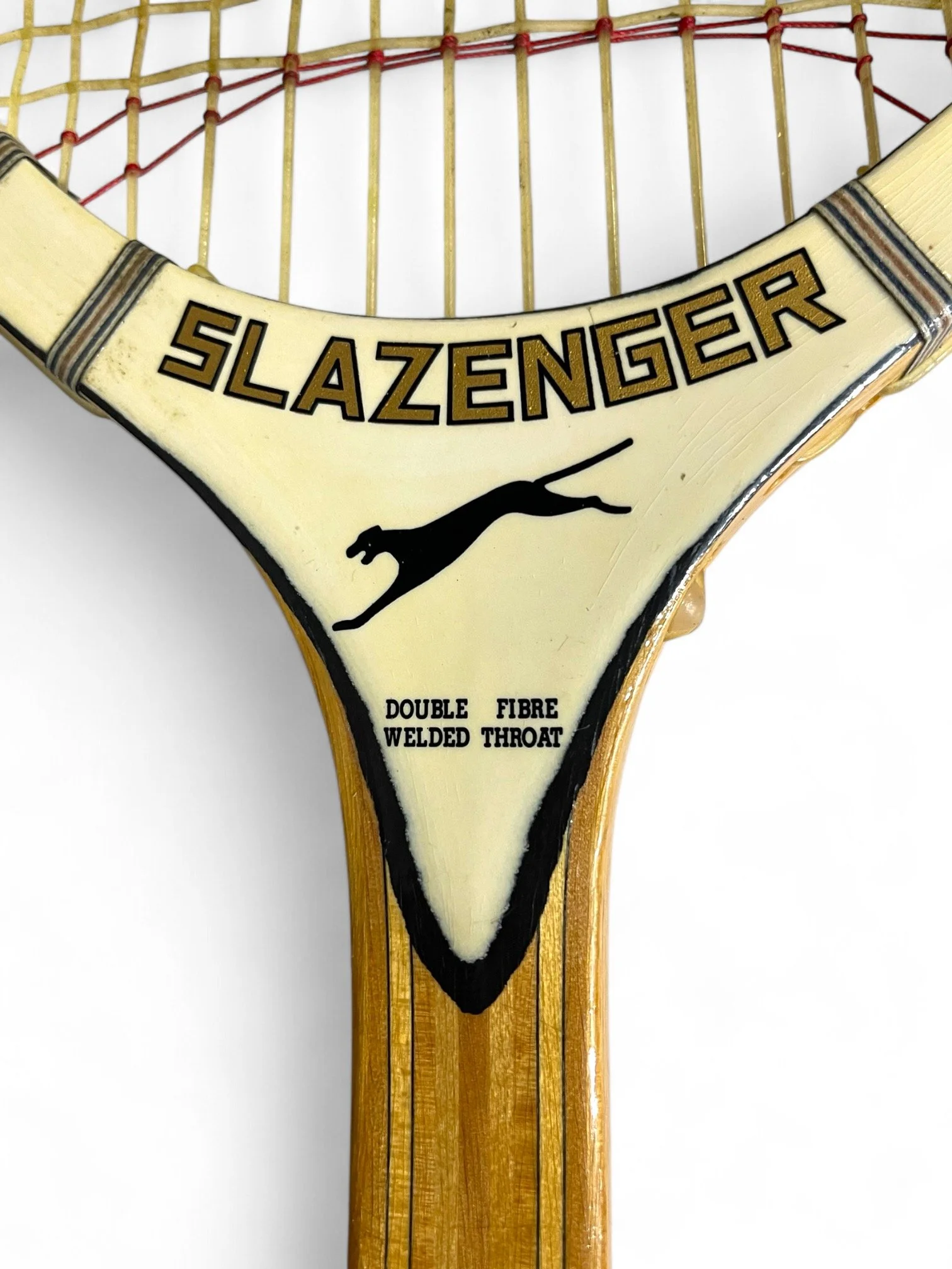 Set of 3 vintage wooden tennis rackets. Set includes MacGregor Speedwood, Slazenger Panther, Wilson Sport. Unique game room wall decor.