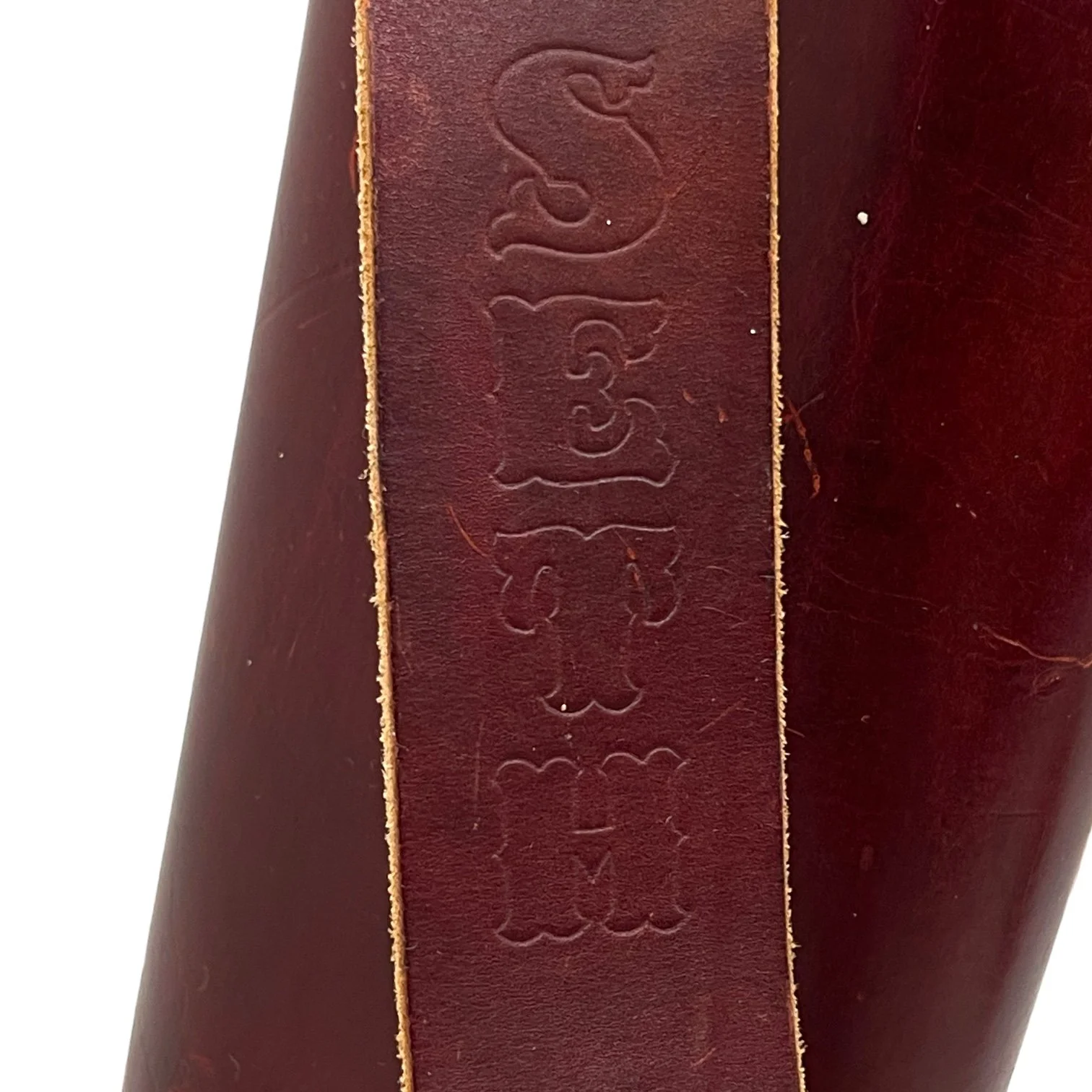 Vintage handcrafted genuine leather arrow quiver with Sherpa lining, adjustable shoulder strap.