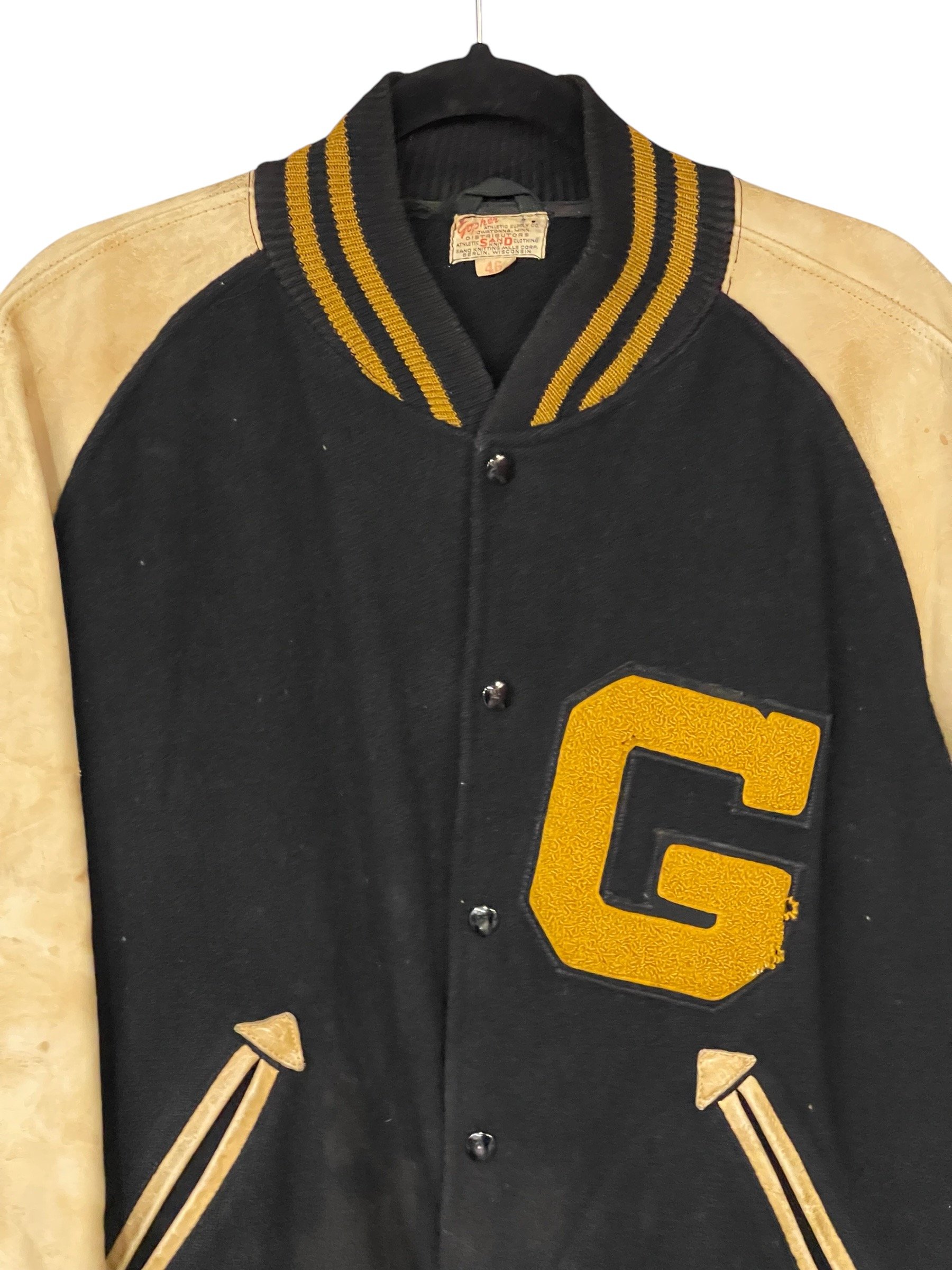 1950s vintage classic varsity letterman jacket. Made in USA.