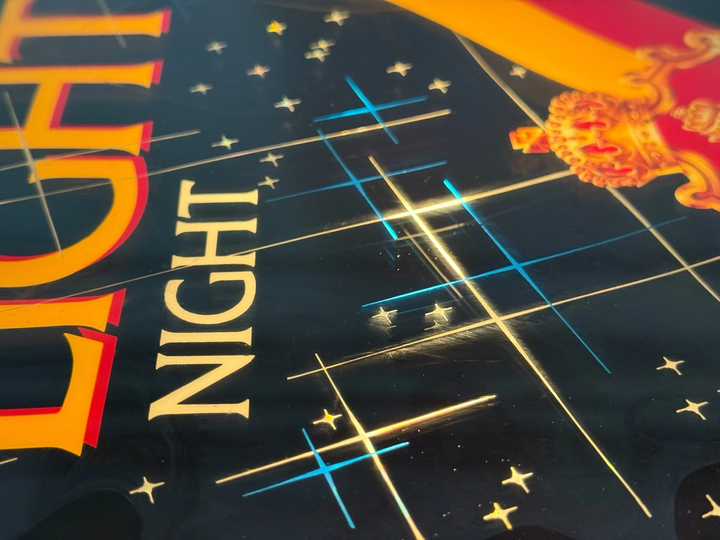 Man cave vintage beer sign close-up lettering