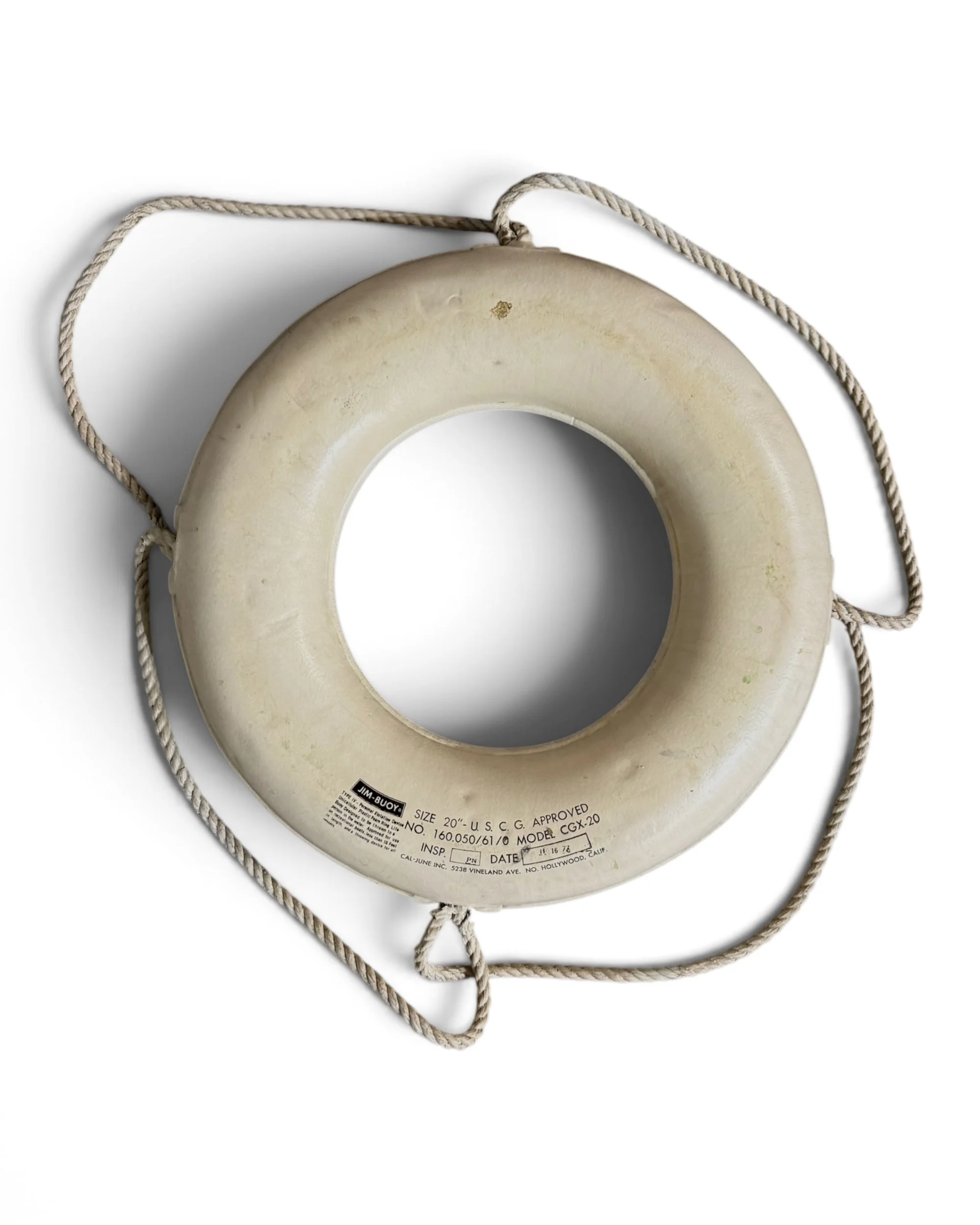 vintage 1970s life preserver Jim Buoy - Modern Artifact DecorPhotoroom_20260727_080148.JPG