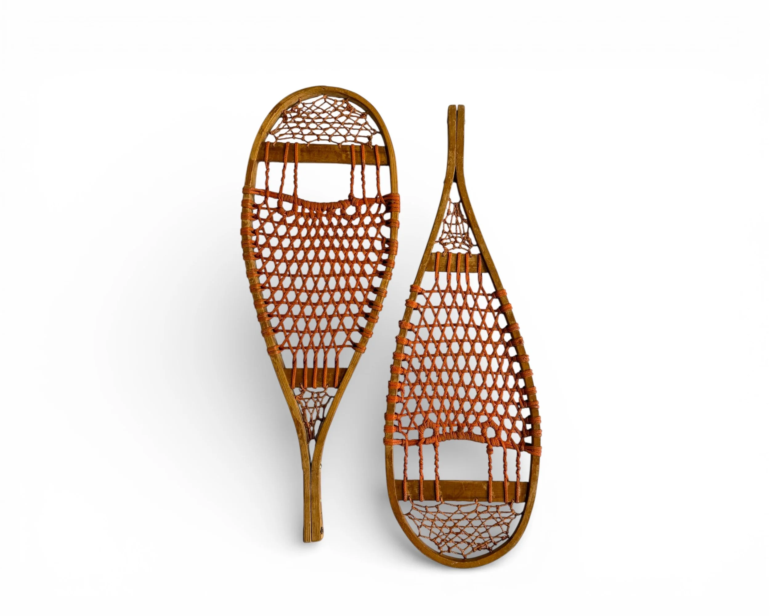 Photoroom_20260131_081010vintage wooden snowshoes, orange rope - Modern Artifact Decor.JPG