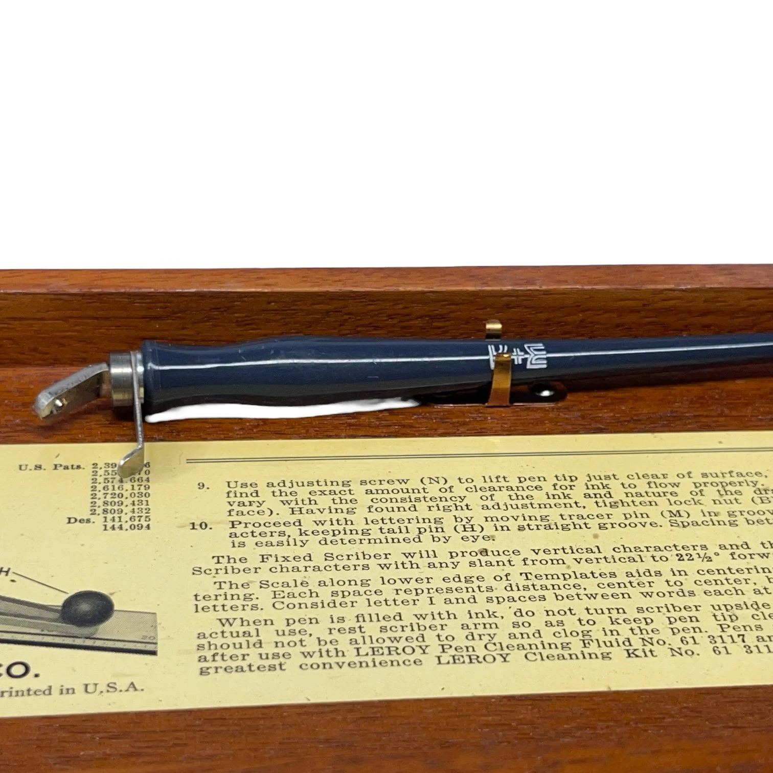 Vintage Leroy Lettering Kit, K and E Keuffel Esser drafting supplies.