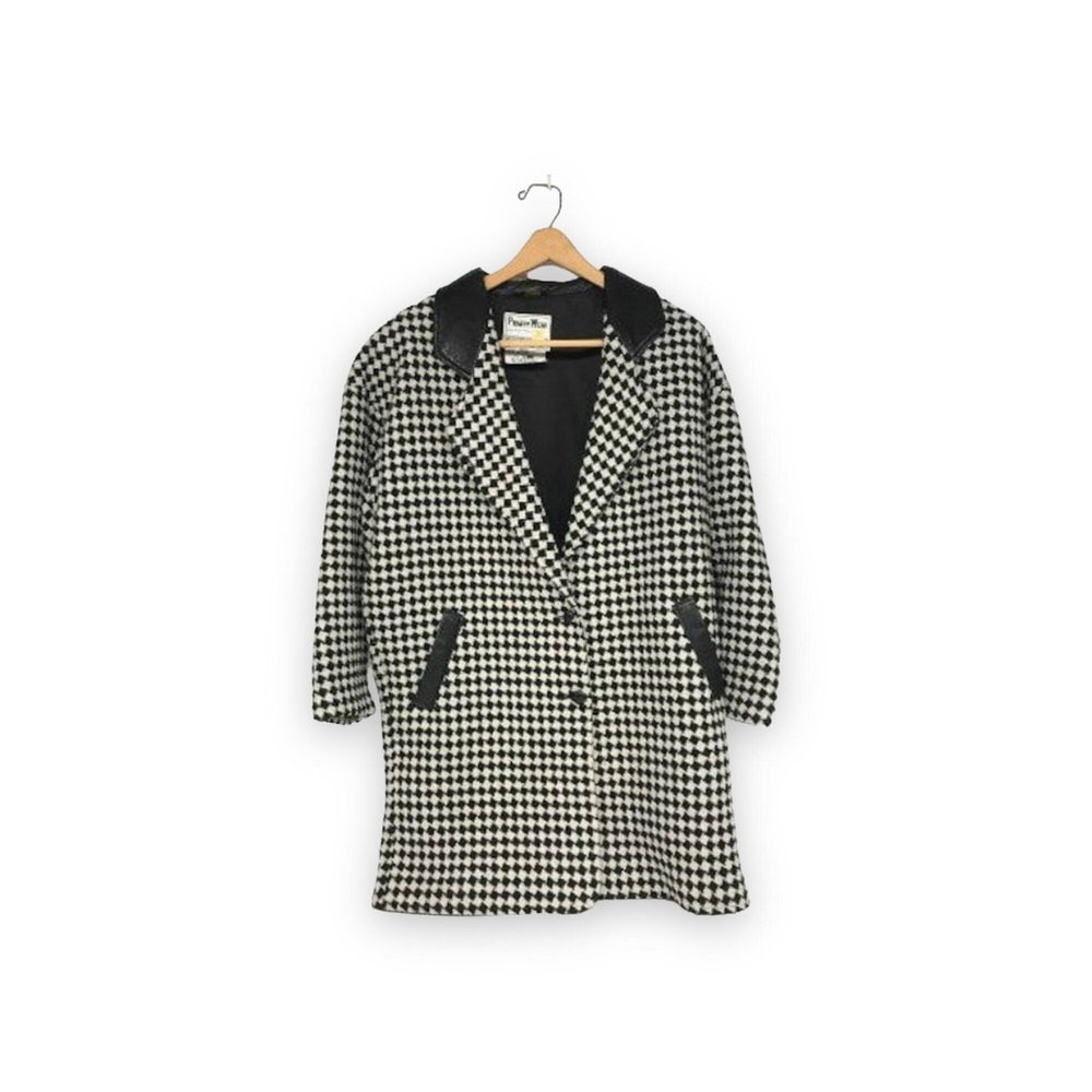 Vintage Women's Pioneer Wear Coat Wool Houndstooth
