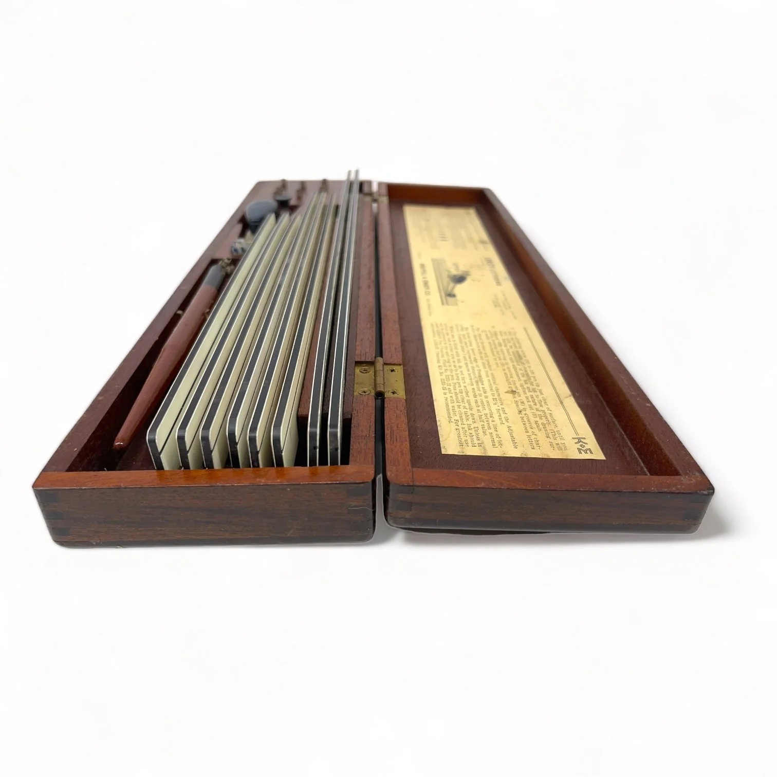 Vintage Keuffel Esser lettering kit with case.