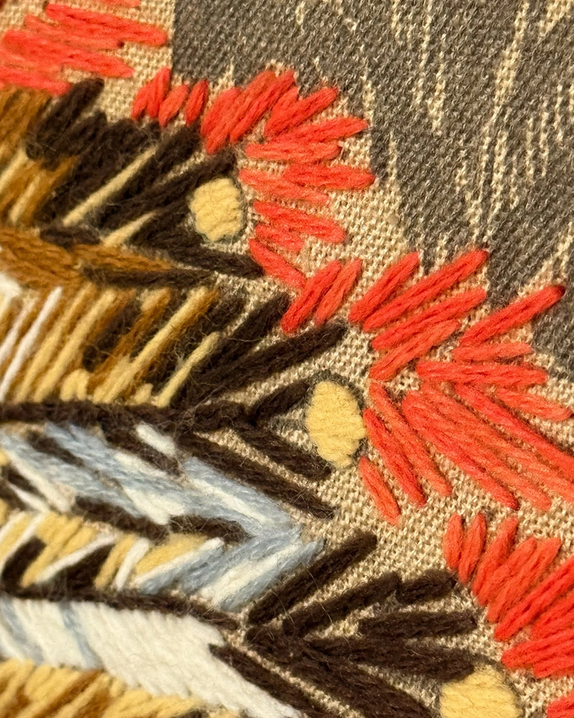 vintage 1970s crewel framed Native American chief - Modern Artifact DecorPhotoroom_20260914_172547.JPG