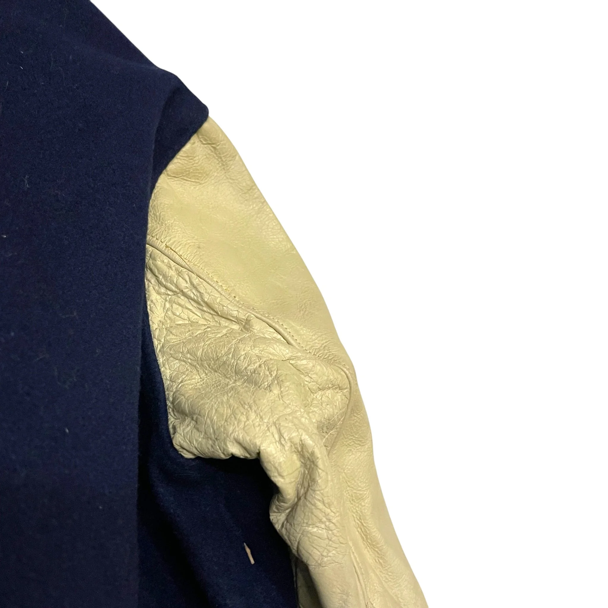 Vintage basketball letterman jacket, personalized, 1970s, blue yellow, leather and wool, East Haven, league champs, Bicentennial.
