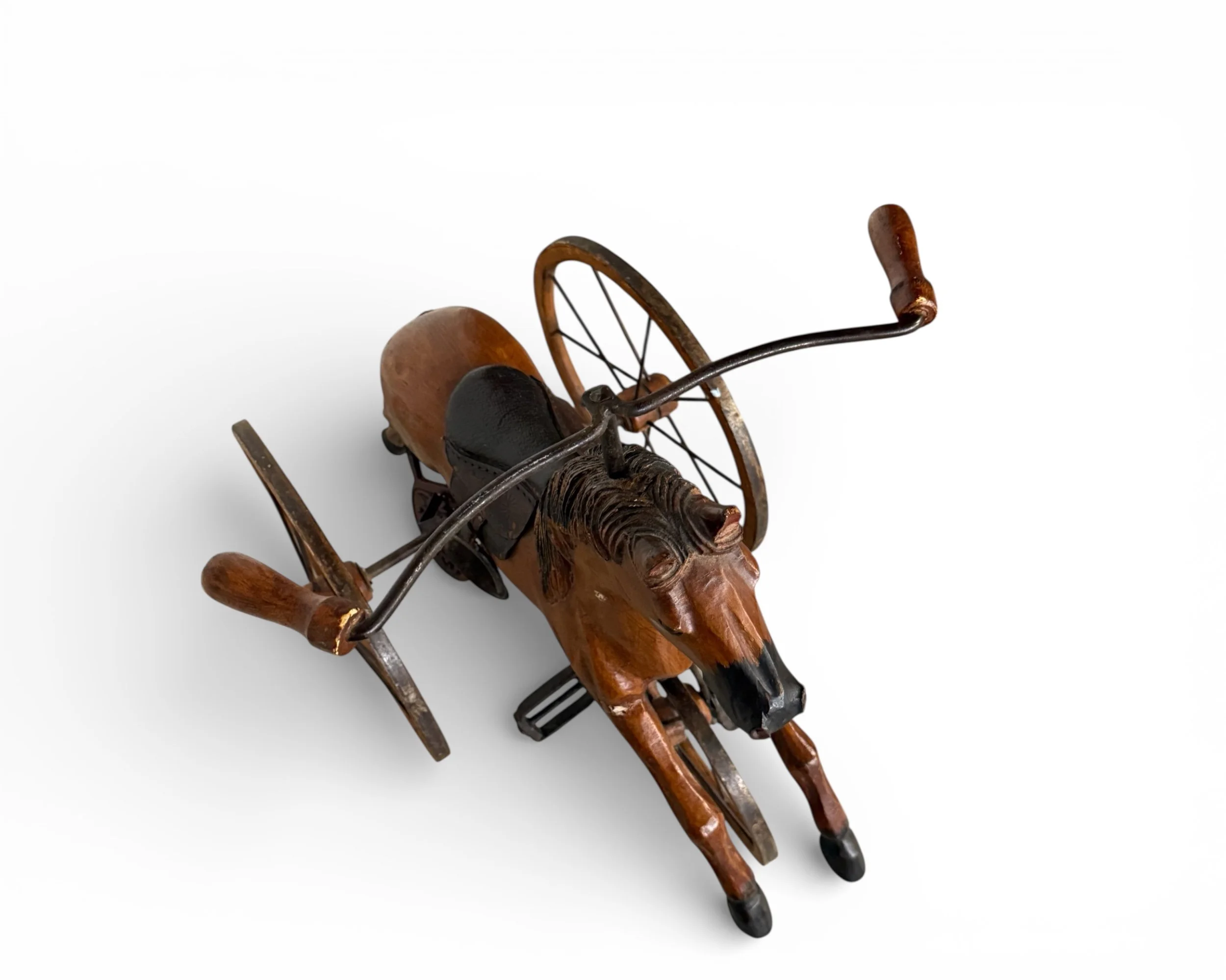 Photoroom_20260306_083504vintage wooden circus horse tricycle - Modern Artifact Decor.JPG