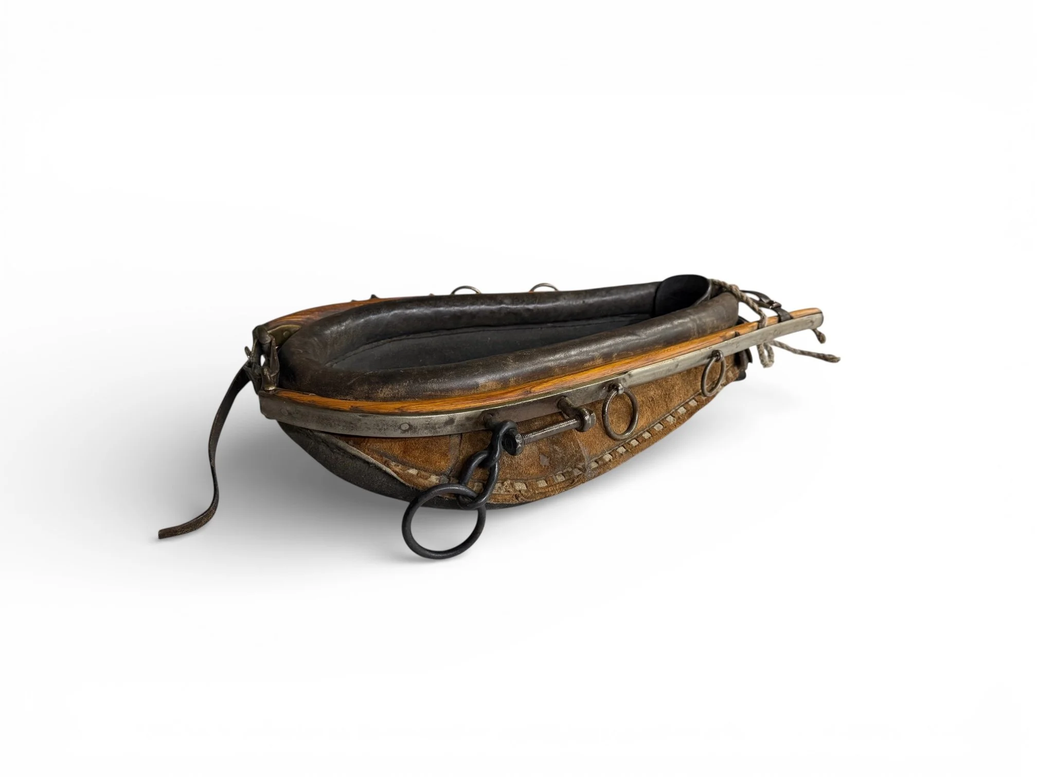 Photoroom_20260114_064804antique leather horse collar, wooden hames, western ranch decor - Modern Artifact Decor.JPG