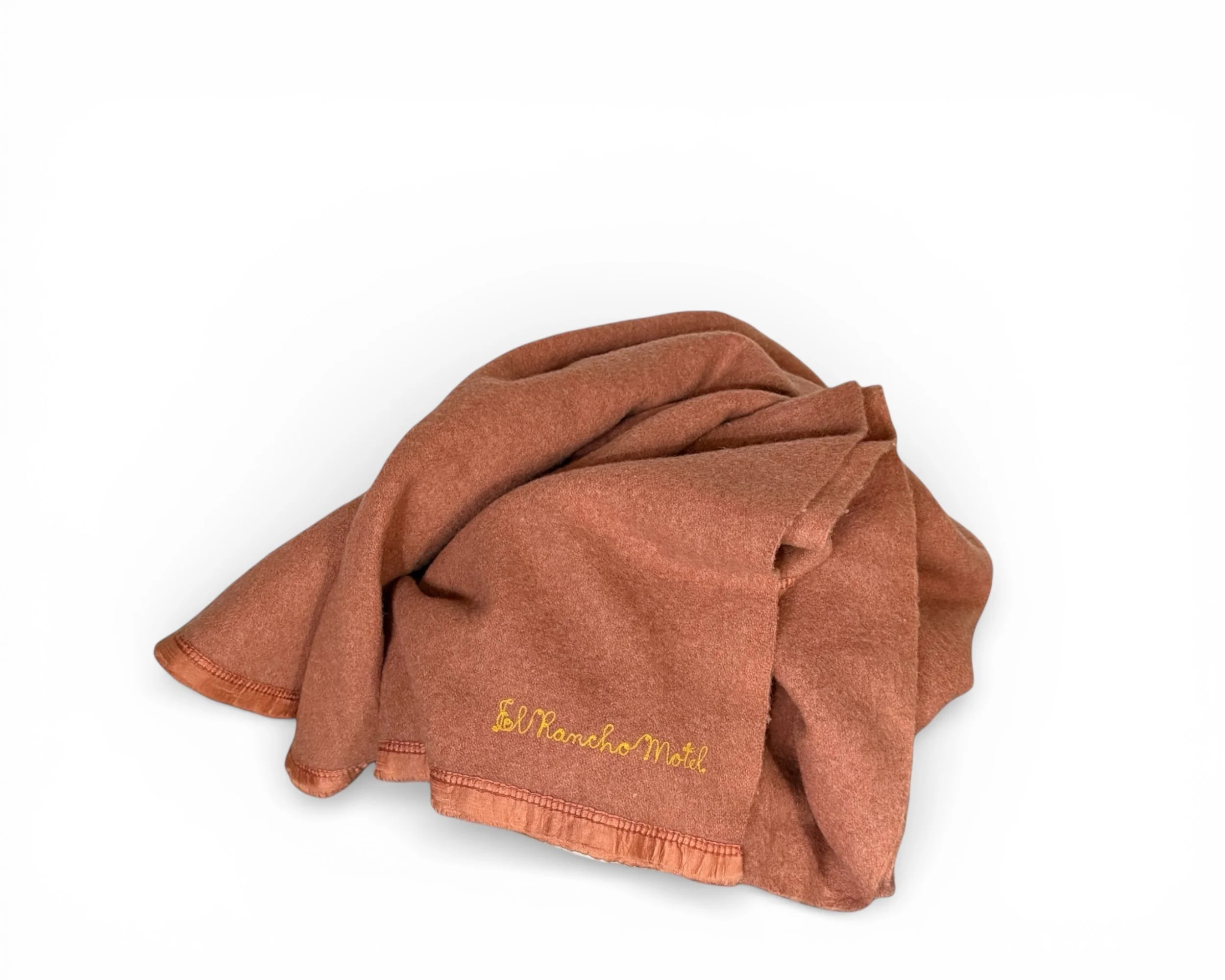 intage El Rancho Motel wool blanket southwestern lodge style